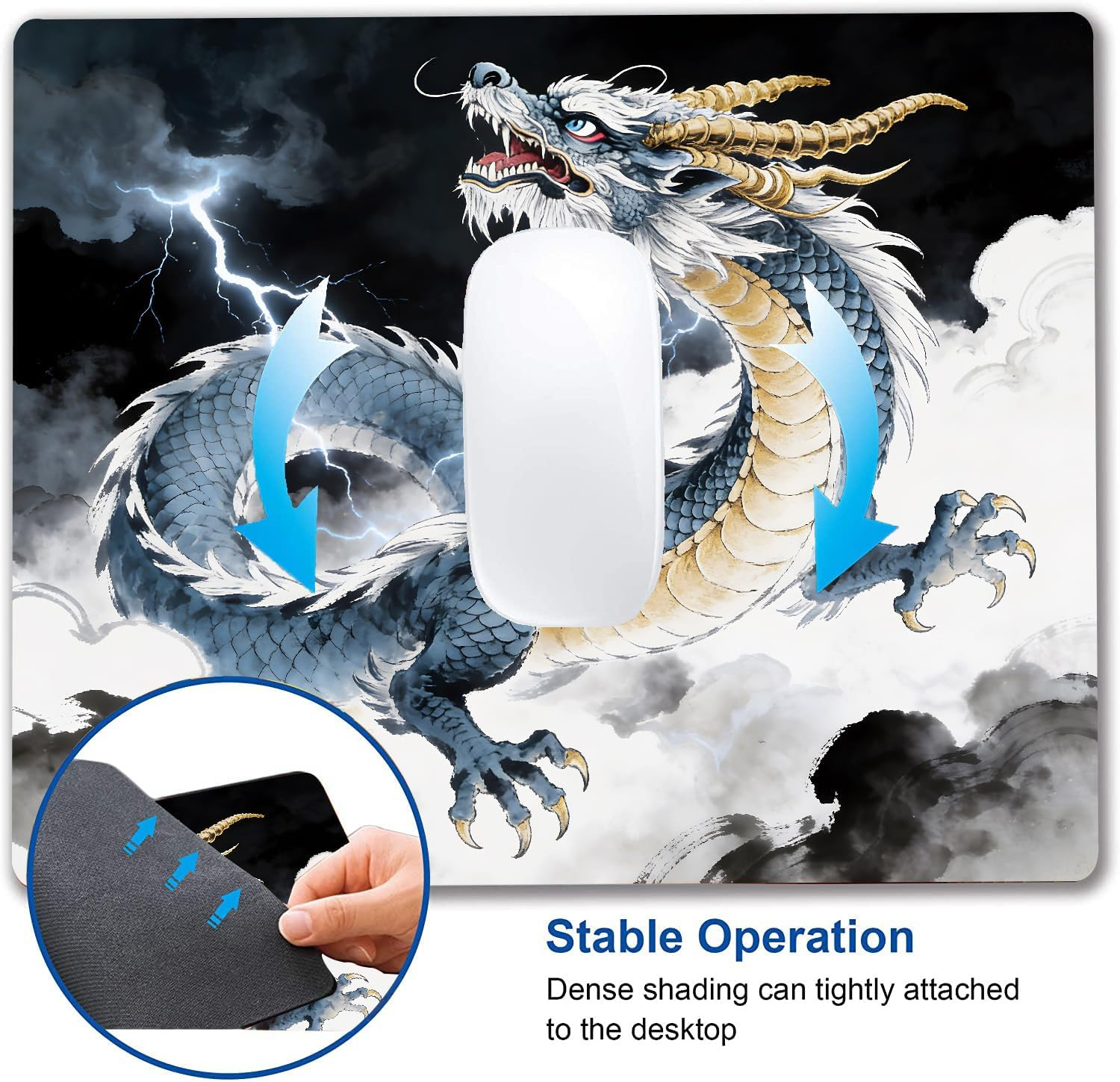 Cute Small Mouse Pad, Computer Mouse Pads for Desk, Non-Slip Rubber Base