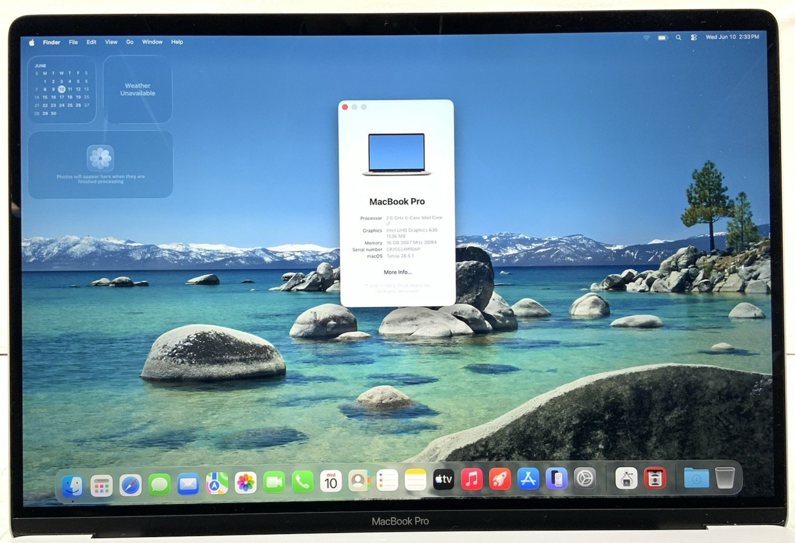 Apple Macbook Pro A2141 | Intel i7-9750H 2.6GHz 512GB 16GB DDR4 Radeon Pro 5300M