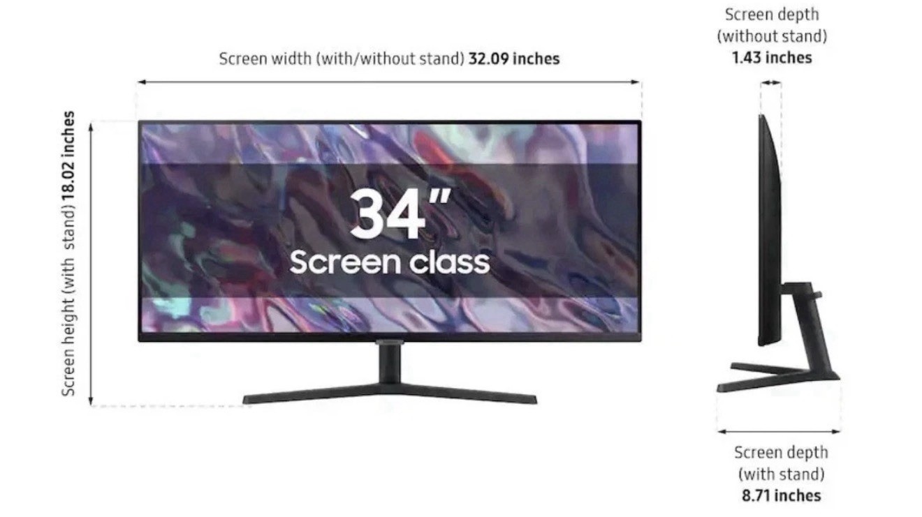 SAMSUNG ViewFinity S5 34″ Ultra-WQHD Monitor 100Hz, 5ms, HDR10, AMD FreeSync NEW