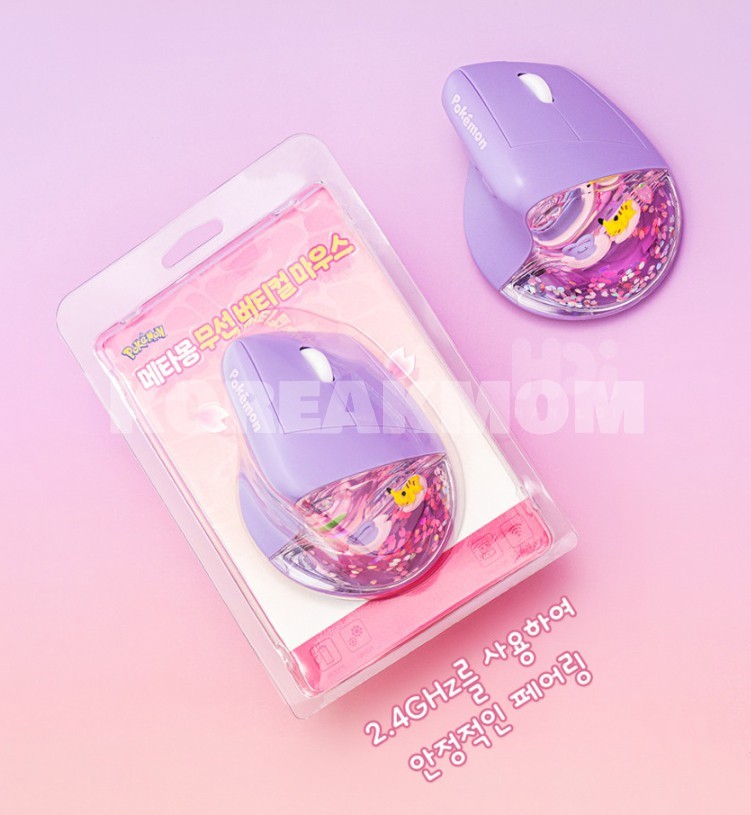 Pokemon Ditto Metamon Vertical Wireless Mouse Bluetooth 2.4G Korea Exclusive