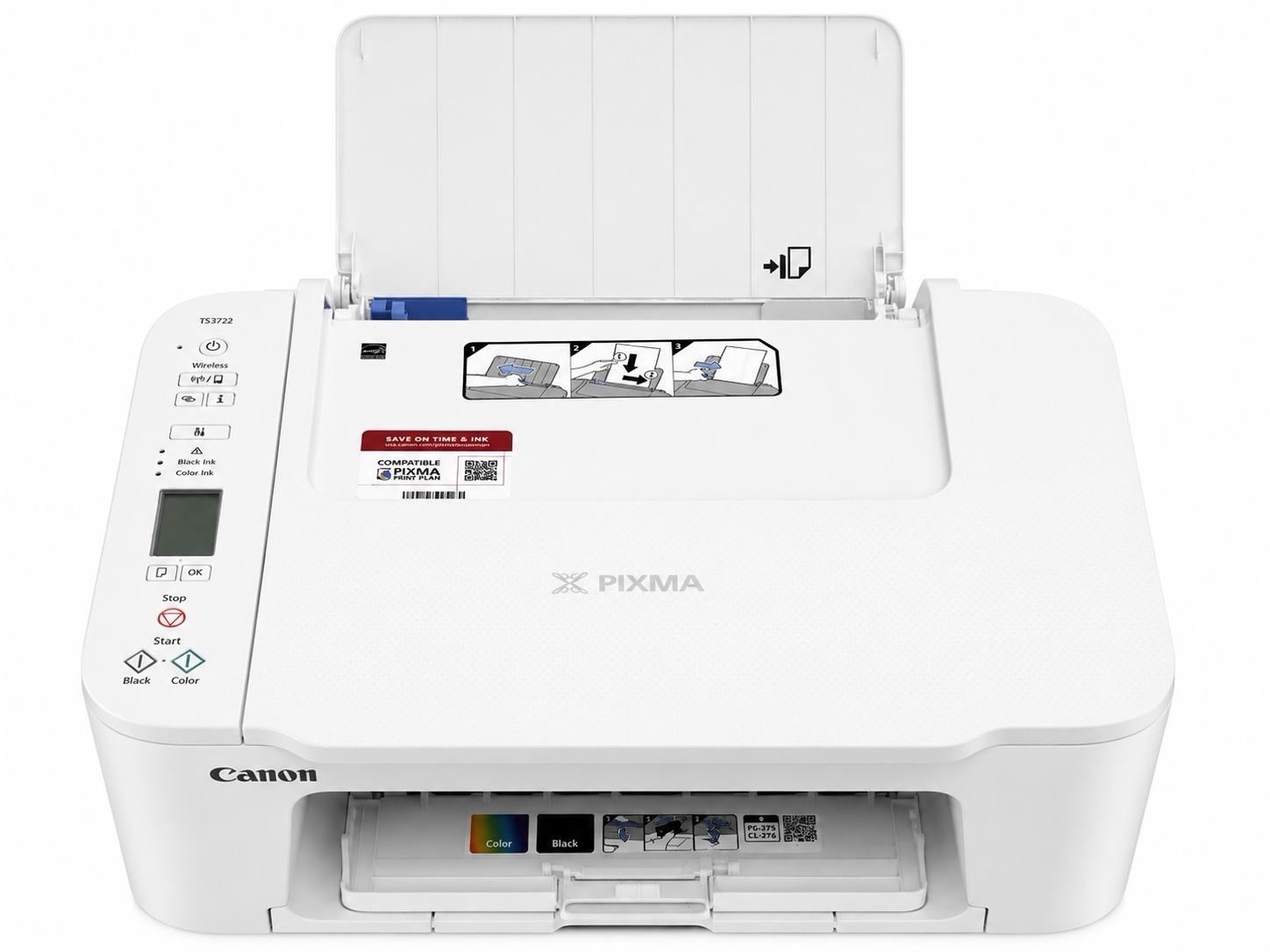 Canon PIXMA TS3722 Wireless Color All-In-One Inkjet Printer w/ Scanner Copier