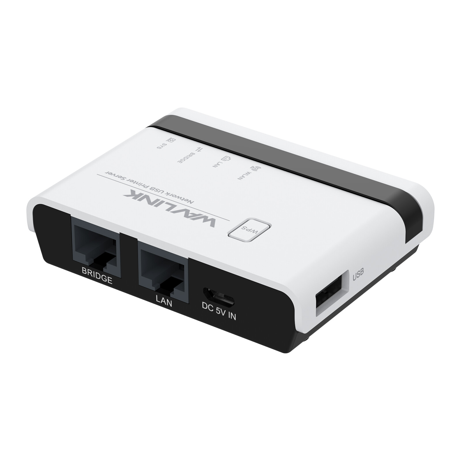 480Mbps USB 2.0 Wireless Printer Adapter Server WiFi 10/100Mbps LAN/Bridge