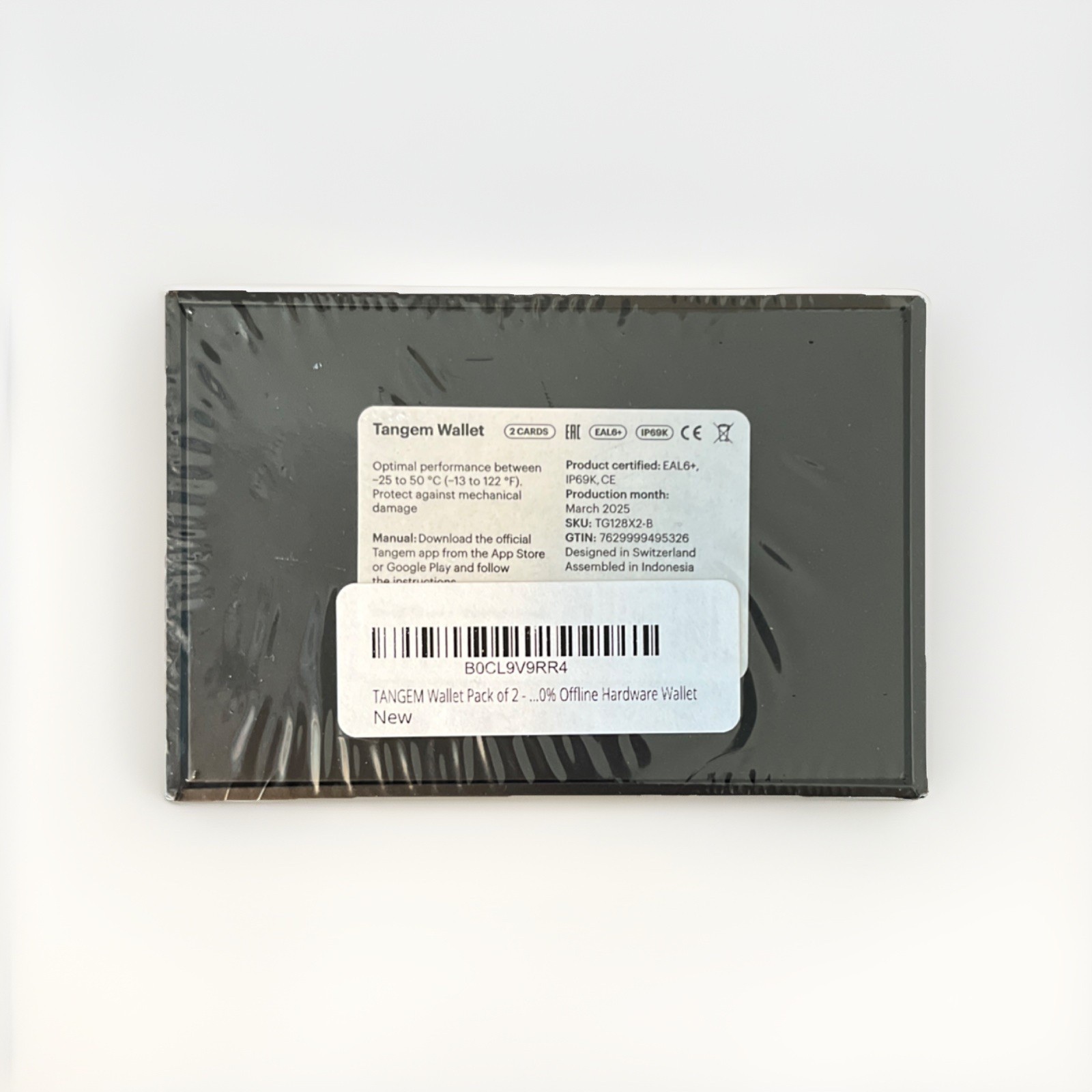 Tangem Wallet 2 Cards Offline Hardware Crpyto Wallet Black
