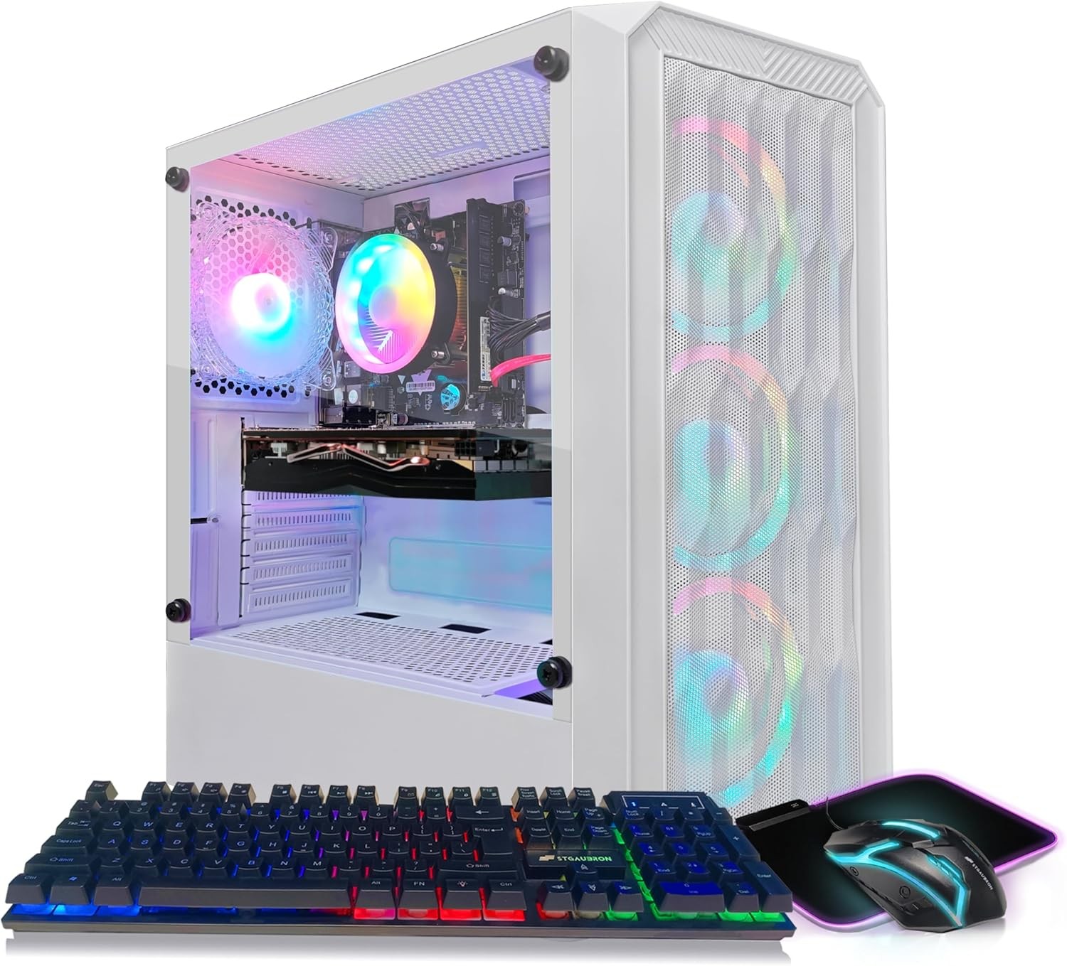 STGAubron Gaming PC Desktop,RX 580,Core i5-9400F up to 4.1GHz,16G,1T,W11H