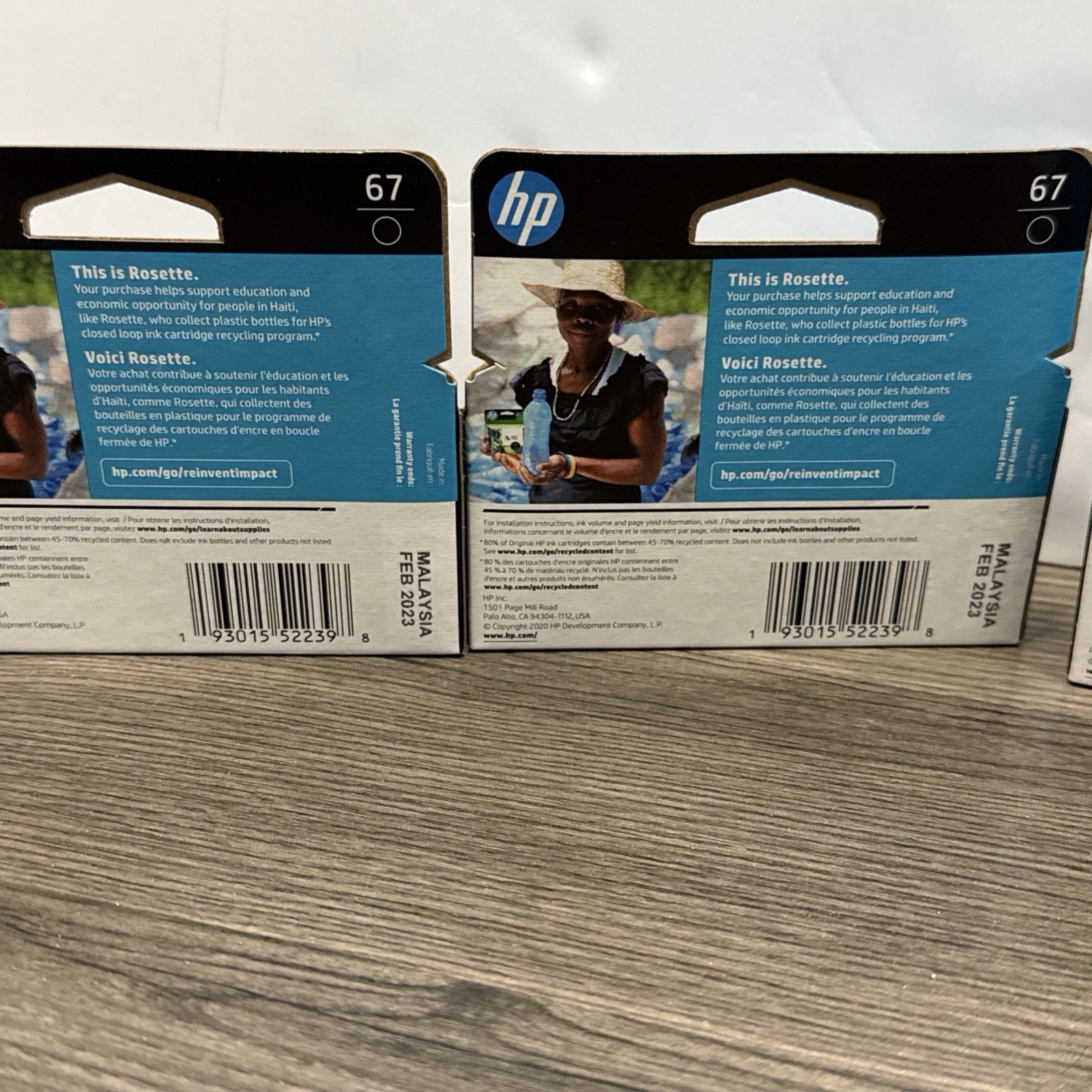 Pack of 4 HP 67 Black Original Ink Cartridge, ~120 pages, 3YM56AN- Exp 2023