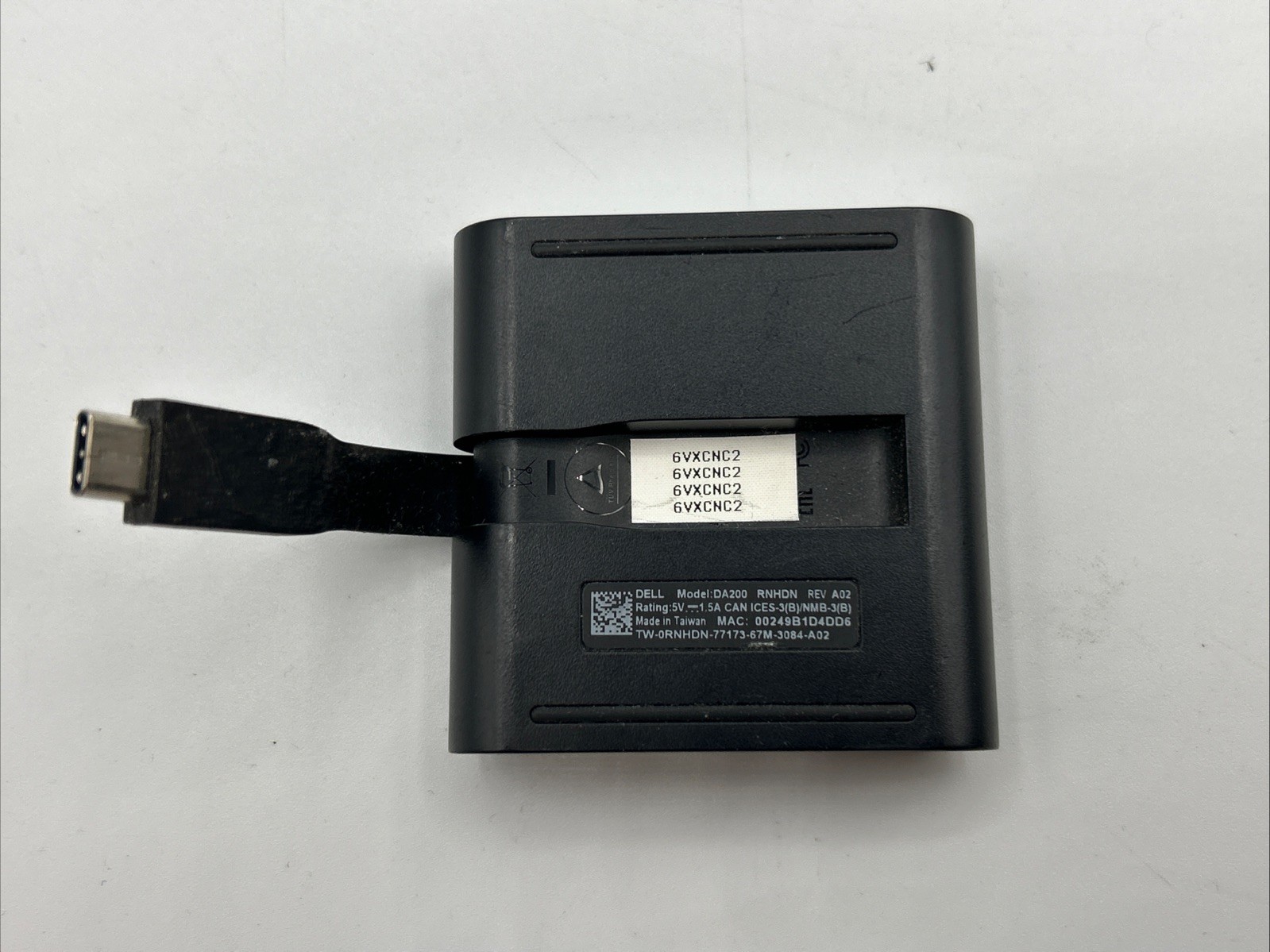 Dell USB-C Adapter DA200 HDMI VGA Ethernet USB 3.0 Ports Laptop Compact Black