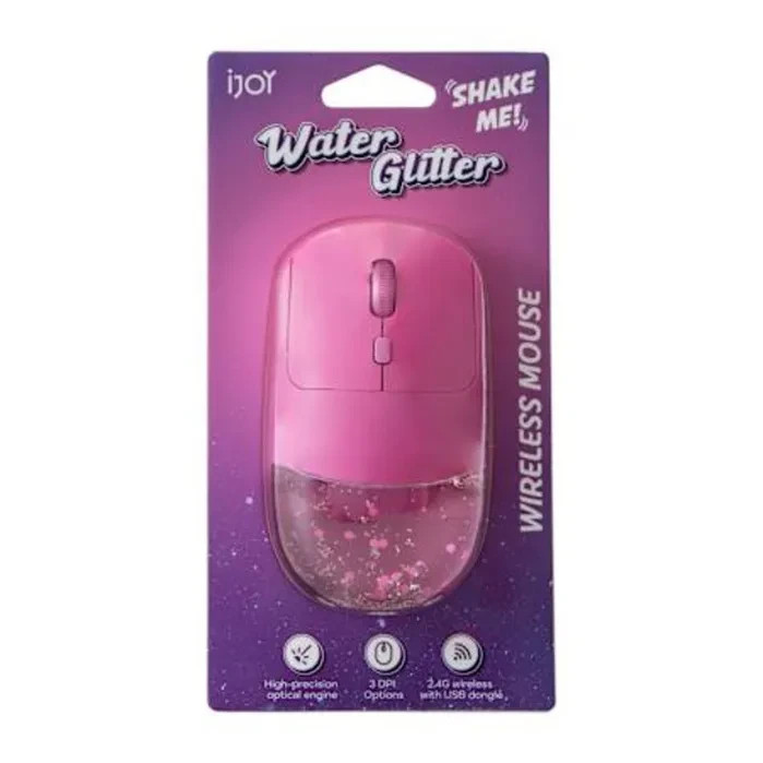 iJoy Water Glitter 2.4G Wireless Mouse USB for PC Mac Windows Cordless Optical