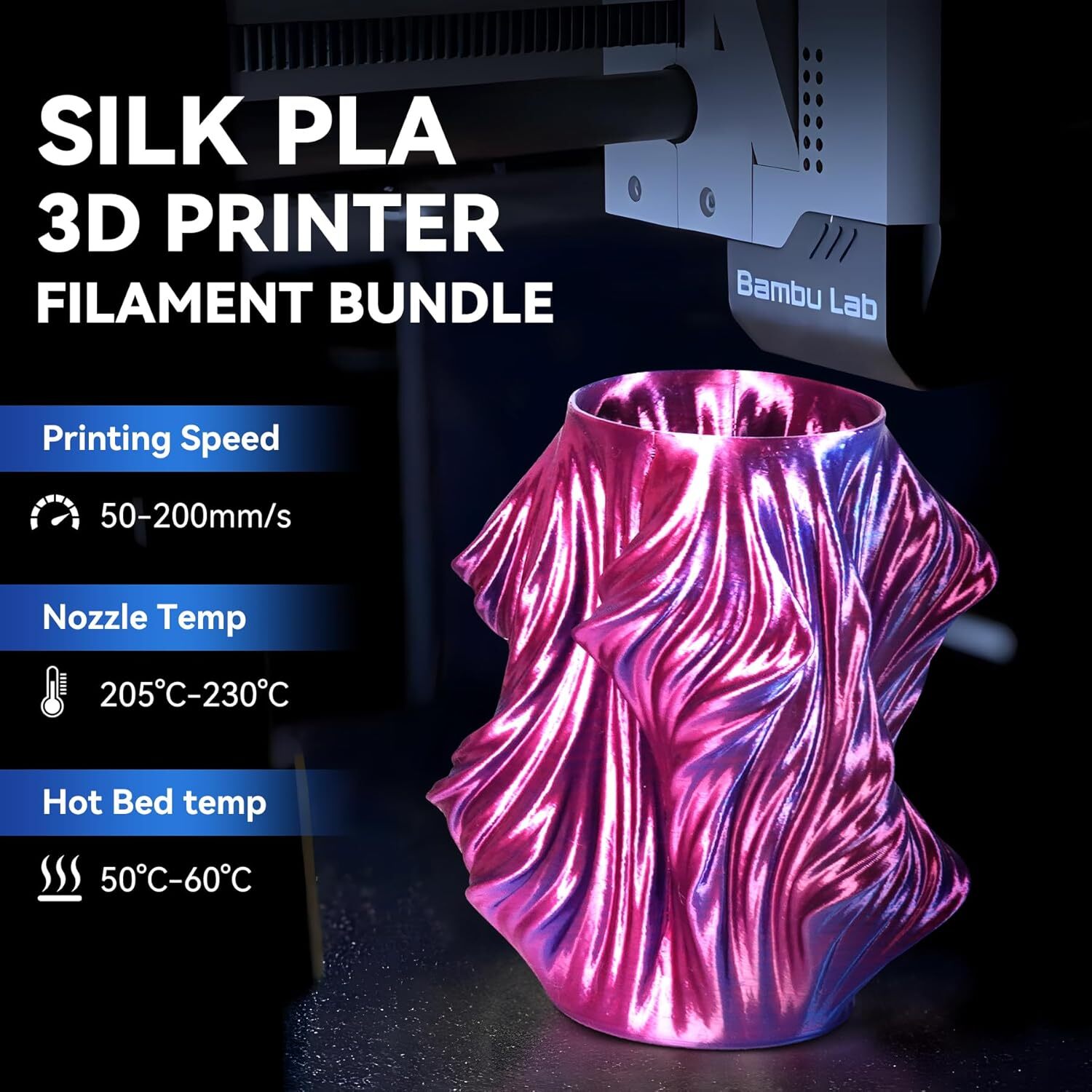 [BUY 6 PAY 4]JAYO 1.1KG PLA Meta PETG SILK PLA+ ABS 3D Printer Filament 1.75mm