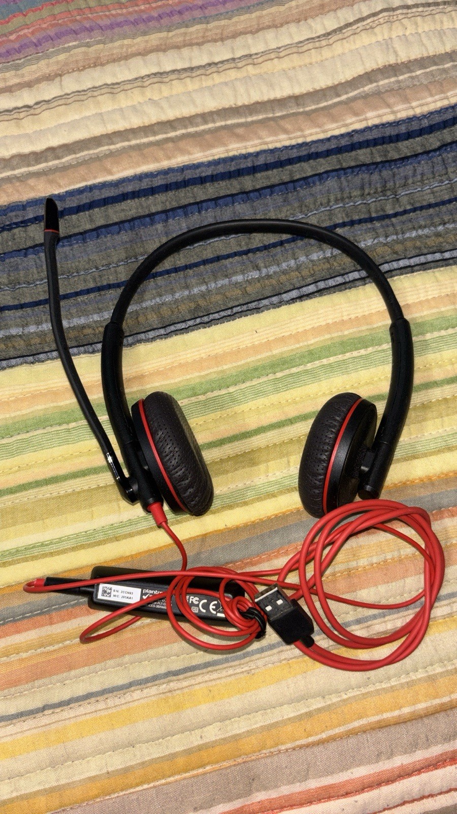 Plantronics Blackwire 3220 USB Over-the-Ear Headset – Black used great condition