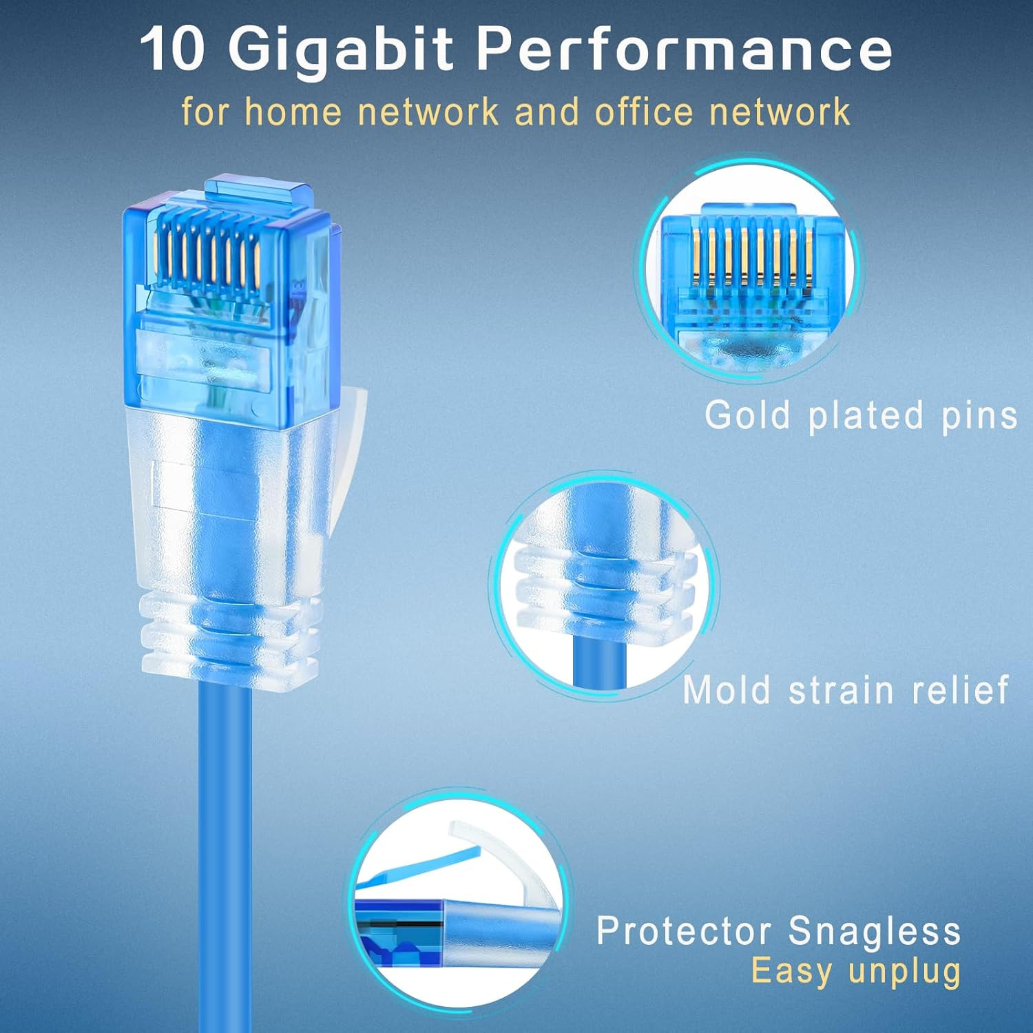 Cat 6a Ethernet Cable 0.5ft (24-Pack) – Cat6a Patch Cable, Cat 6a Patch Cable 28