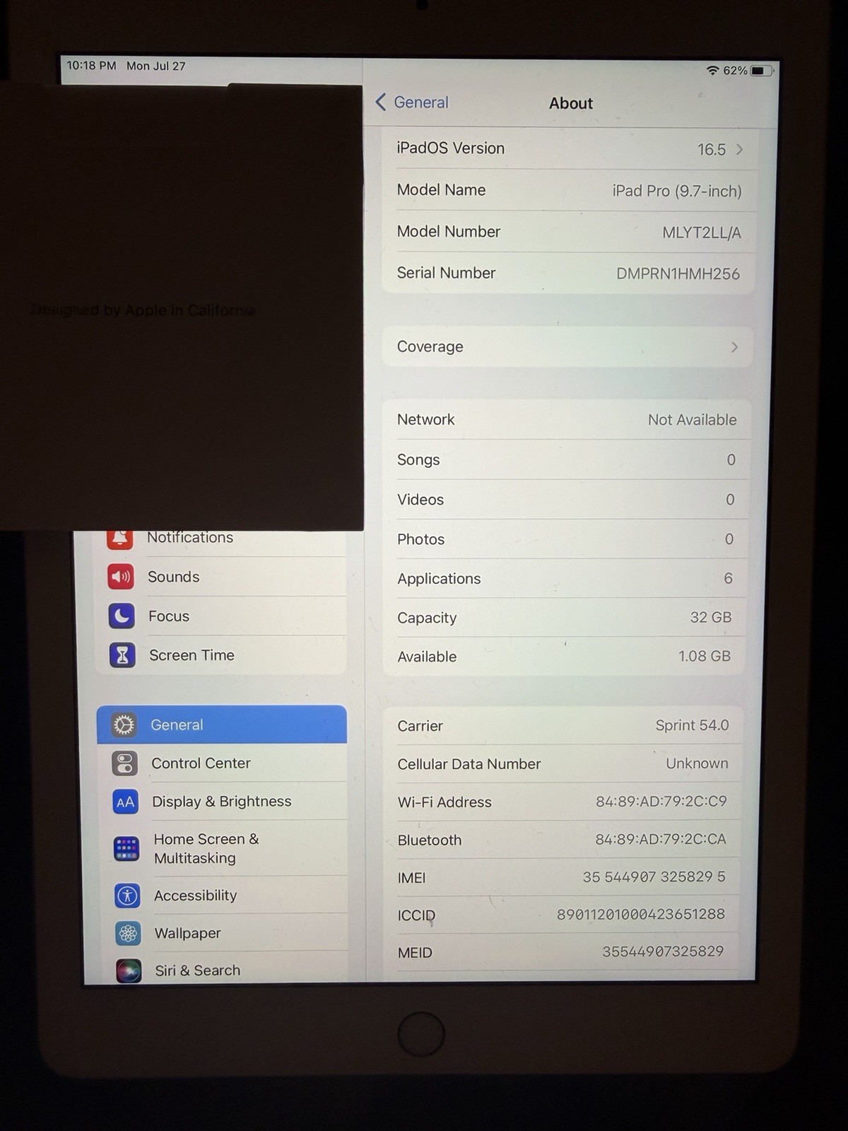 Apple iPad Pro 9.7″ 32GB