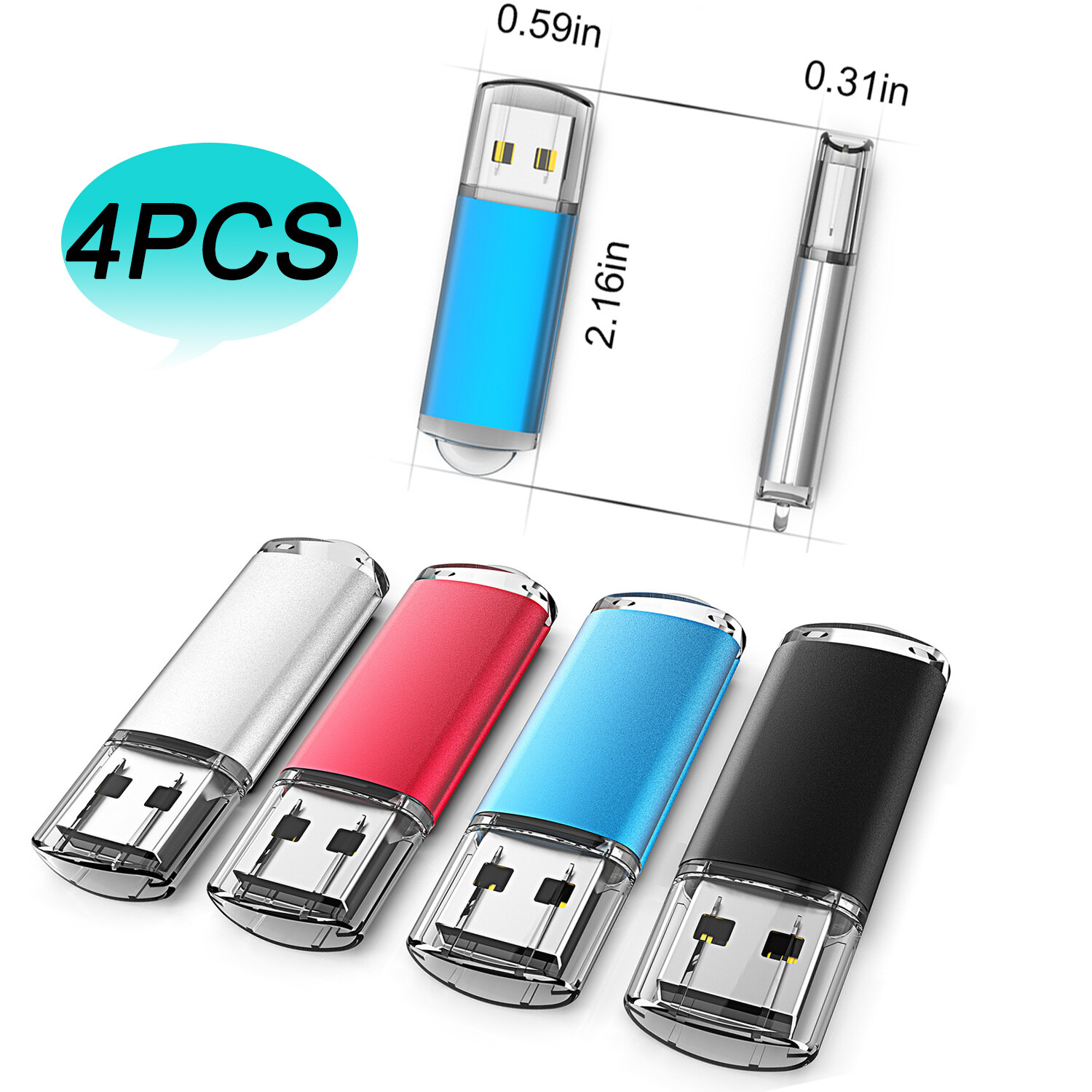 4/5/10PCS 16GB USB 2.0 Flash Drive Memory Stick Thumb Drive Storage Pen Drives