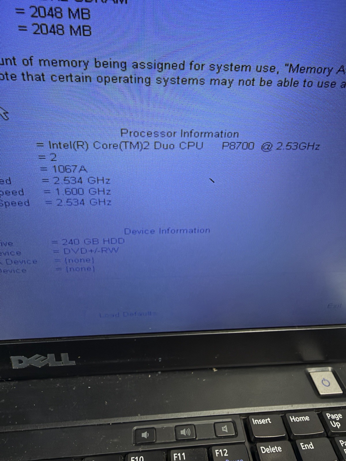 Dell Latitude E6500 P8700 2.53GHz 4GB RAM 320GB WUXGA 1920×1200 no o/s untested