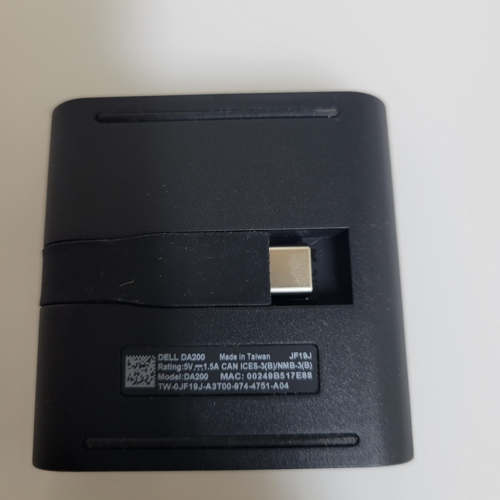 New Dell JF19J USB-C Adapter to HDMI USB 3.0 RJ45 Ethernet VGA Hub DA200