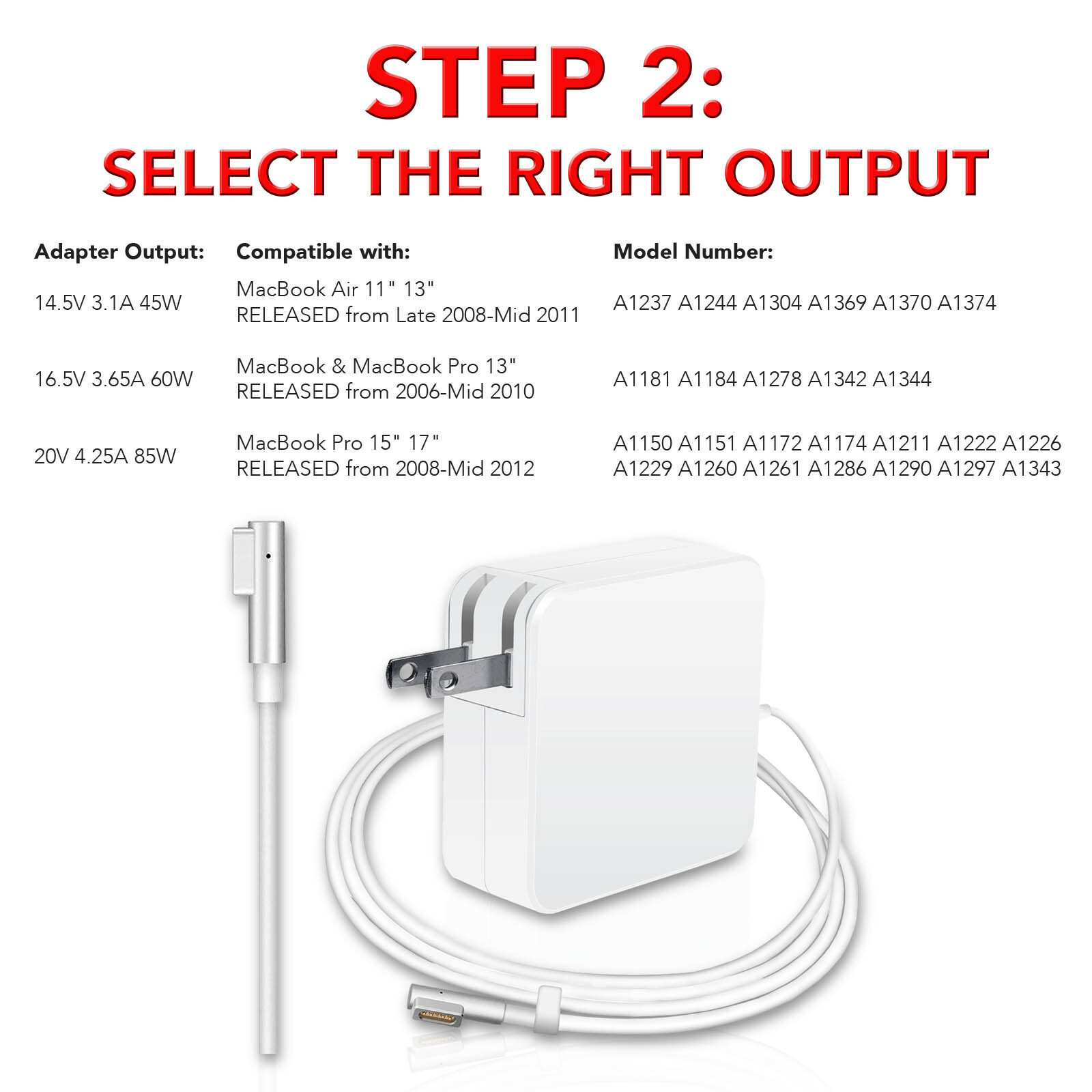 60W Charger Adapter for Apple MacBook Pro 13″ A1278 A1330 A1184 A1181 US Ship