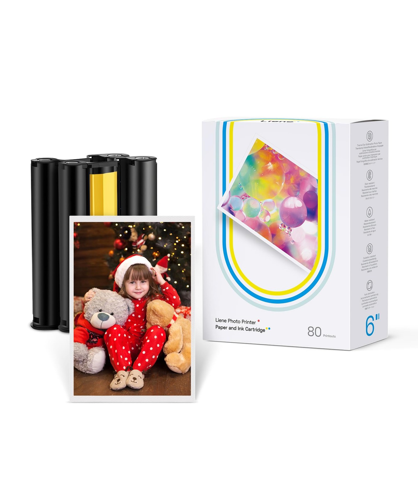 For Liene Amber M100/M200/M110/M210 4×6 Photo Printer 80 Sheets Photo Paper