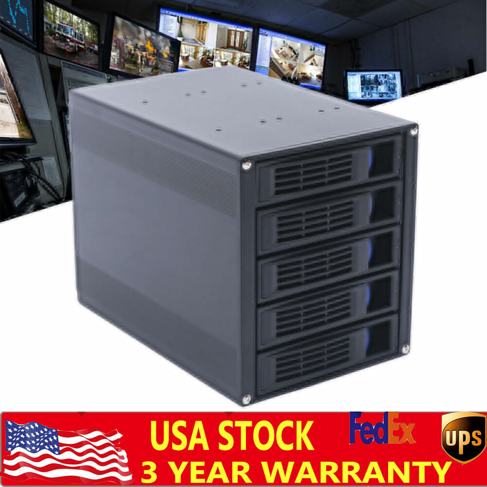 HDD Enclosure Hot Swap Cage 5-Bay 3 x 5.25″ Drive Bays 5x SATA 3.5″/2.5″Sas HDD