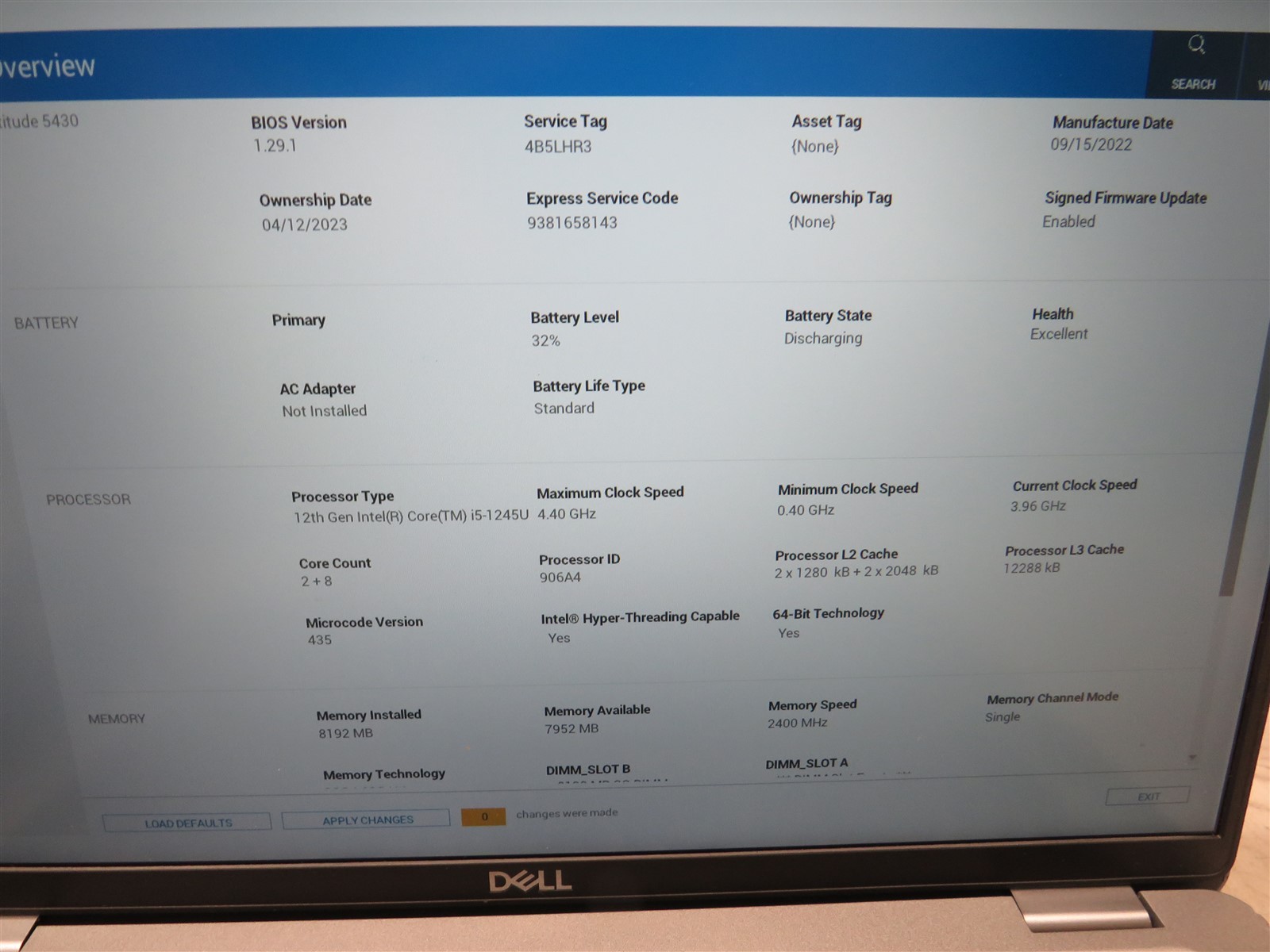 Dell Latitude 5430 Laptop Intel i5-1245U@4.4GHz 8GB RAM – AC #5