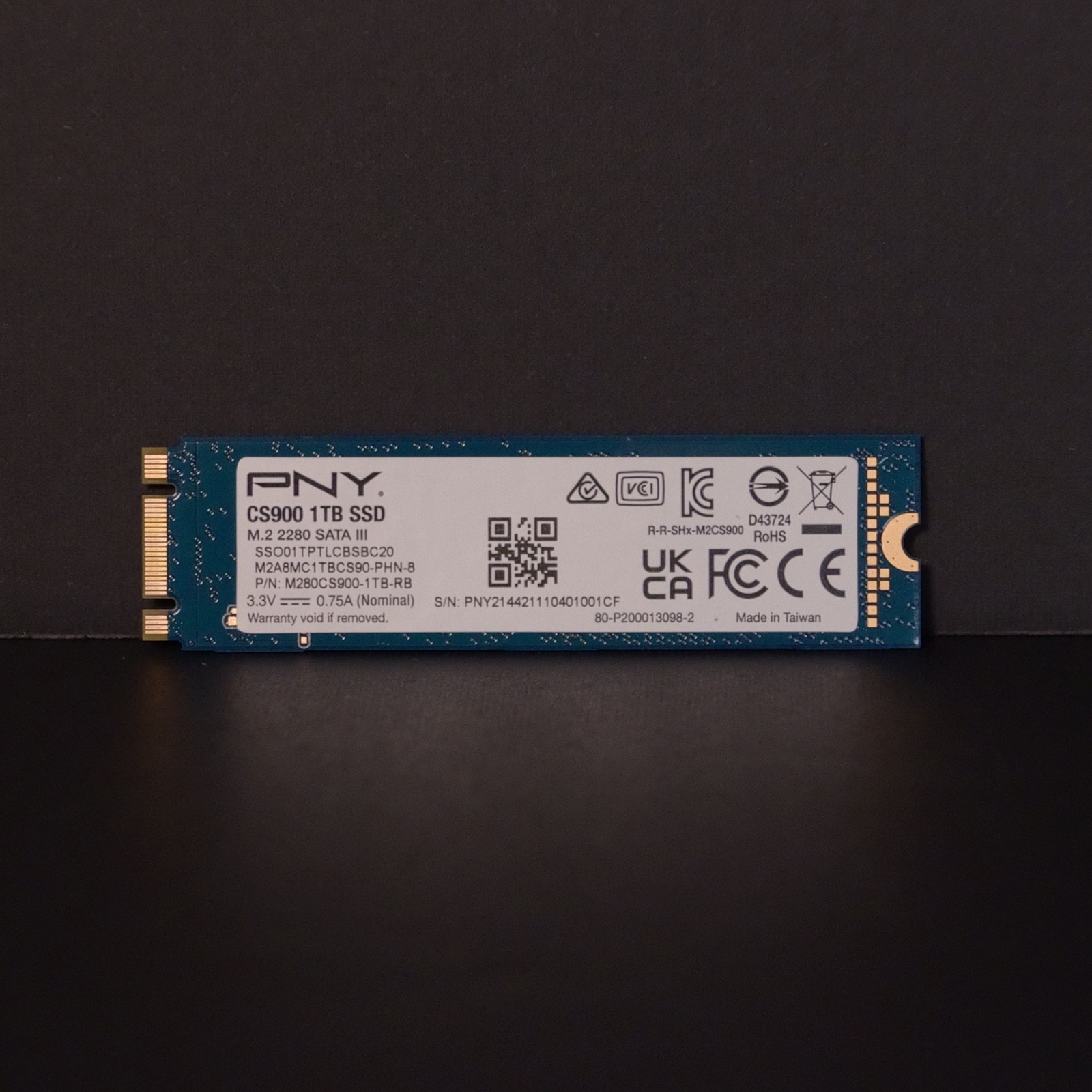 PNY CS900 1TB M.2 SATA III Internal 1 TB SSD (M280CS900-1TB) w/ USB-C Case
