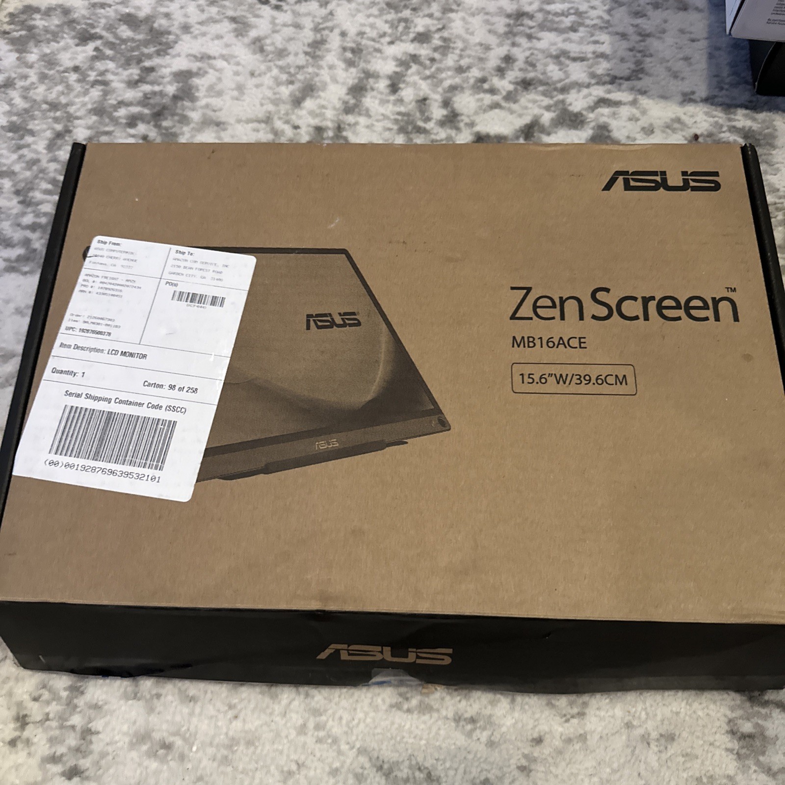 ASUS ZenScreen MB16ACE 15.6″ Full HD IPS LED Portable Monitor – Dark Gray