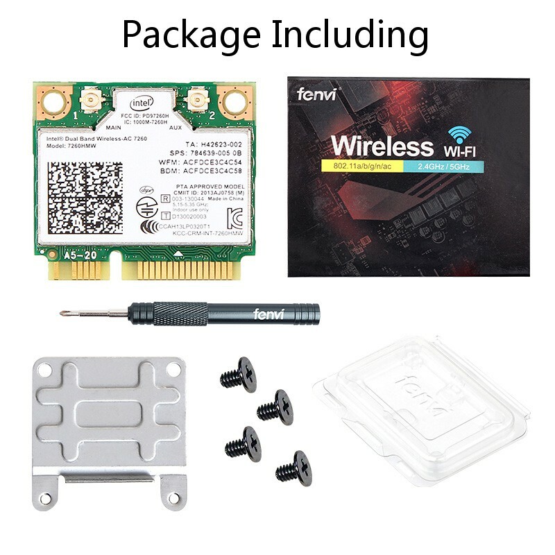 Intel Dual Band Wireless AC7260 WiFi Bluetooth Mini PCIe Wifi Card for PC Laptop