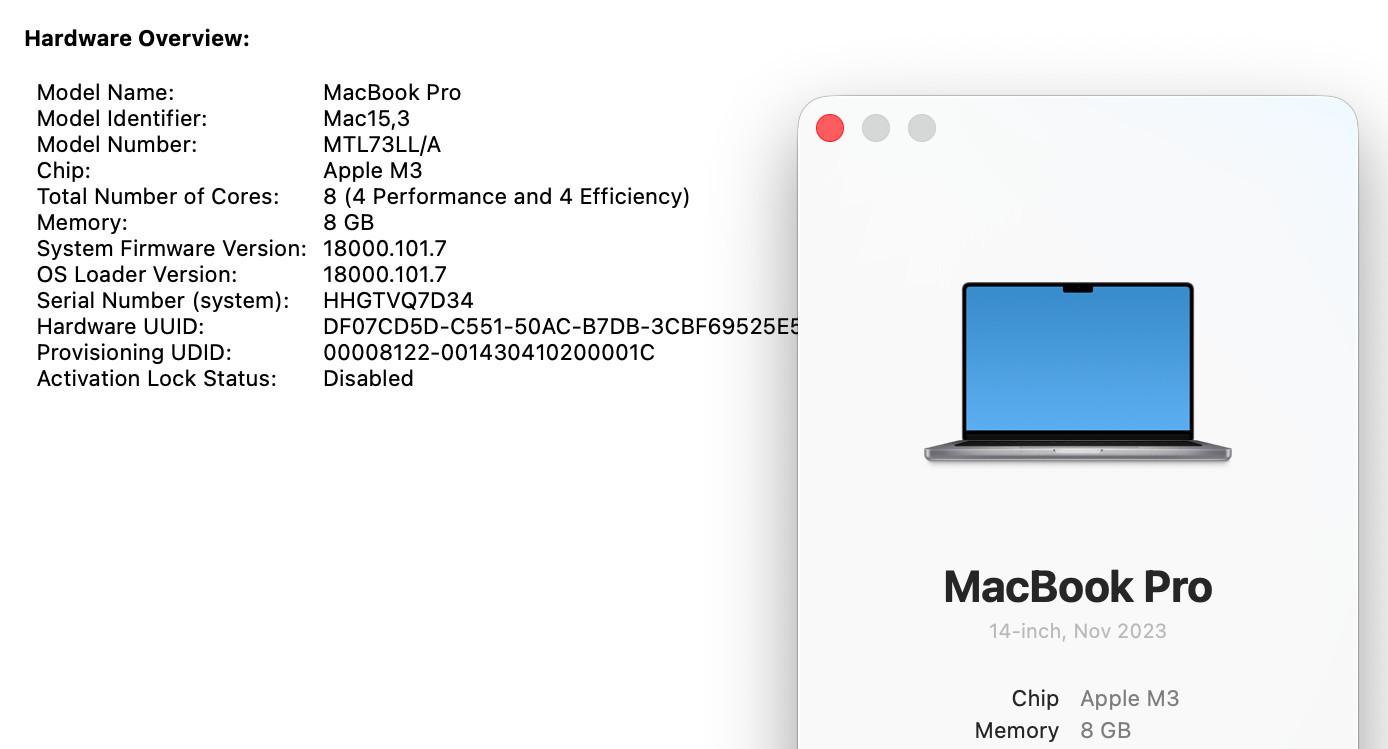 Apple MacBook Pro 14″ M3 Chip 10-Core MTL73LL/A 8GB RAM 512GB SSD 2023 CRACKED**
