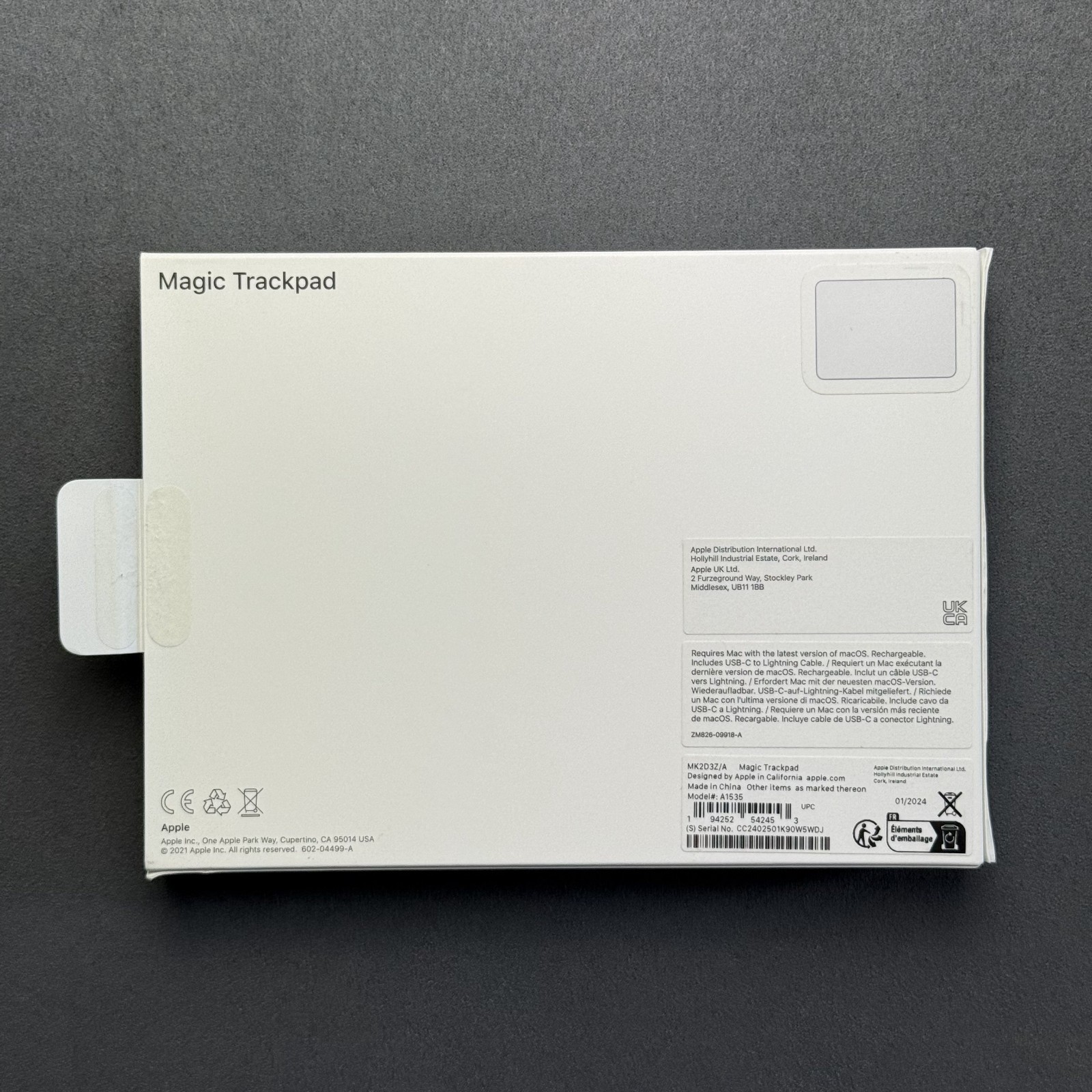 🌟EXCELLENT🌟 Apple Magic Trackpad 2 — White A1535 ⚡️Lightning Shipping⚡️