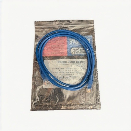 Tripp Lite Cat5e RJ45 Male-to-Male Round Ethernet Patch Cable 6 ft Blue