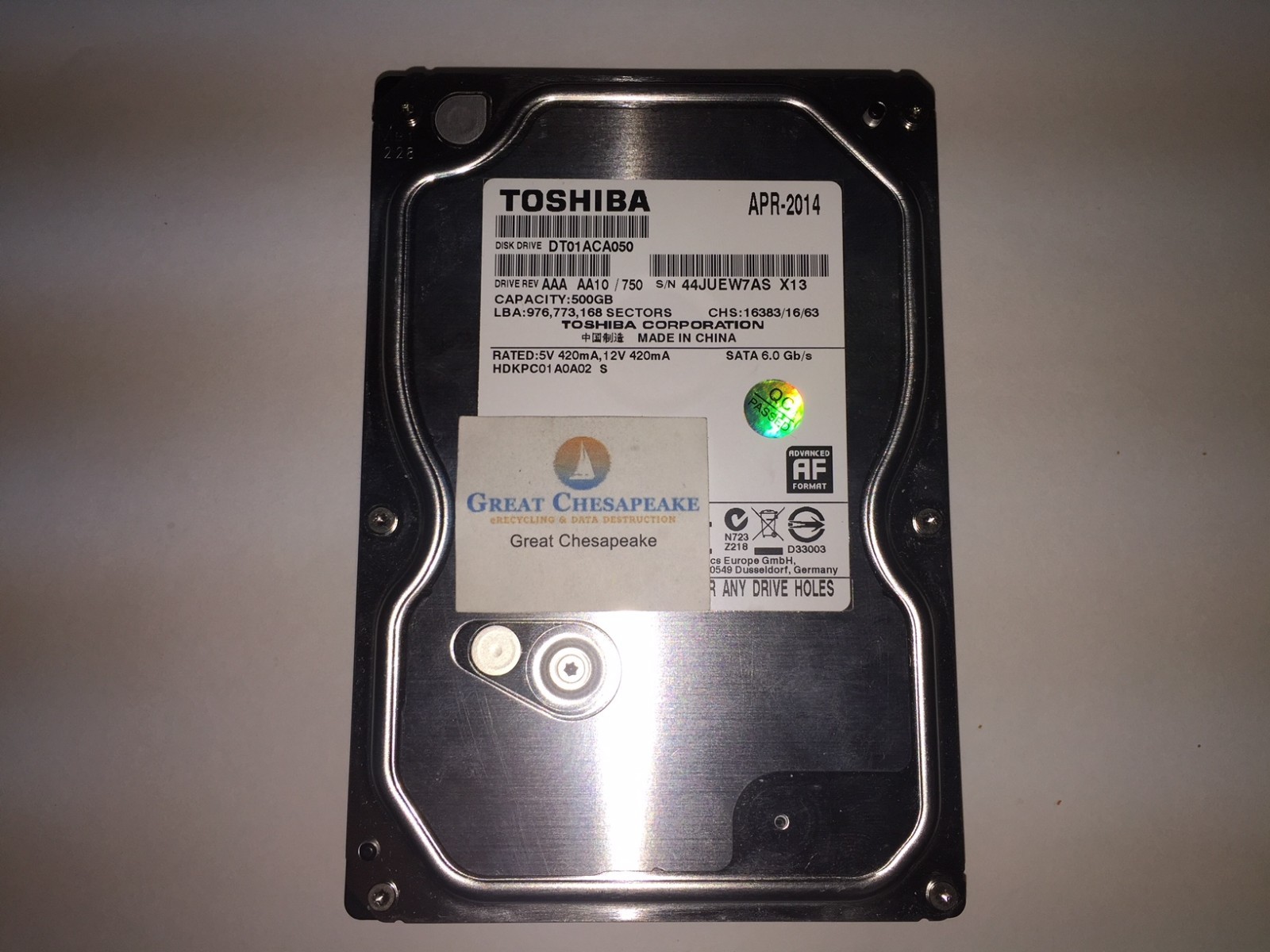 Toshiba DT01ACA050 500GB Internal 7200RPM 3.5″ HDD SATA TESTED!