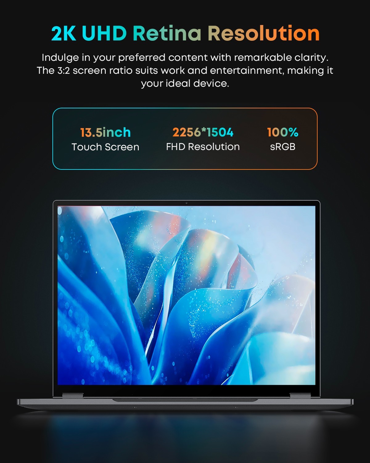 CHUWI FreeBook 13.5″ Touchscreen Laptop Intel N5100 12GB RAM 512GB SSD Win 11