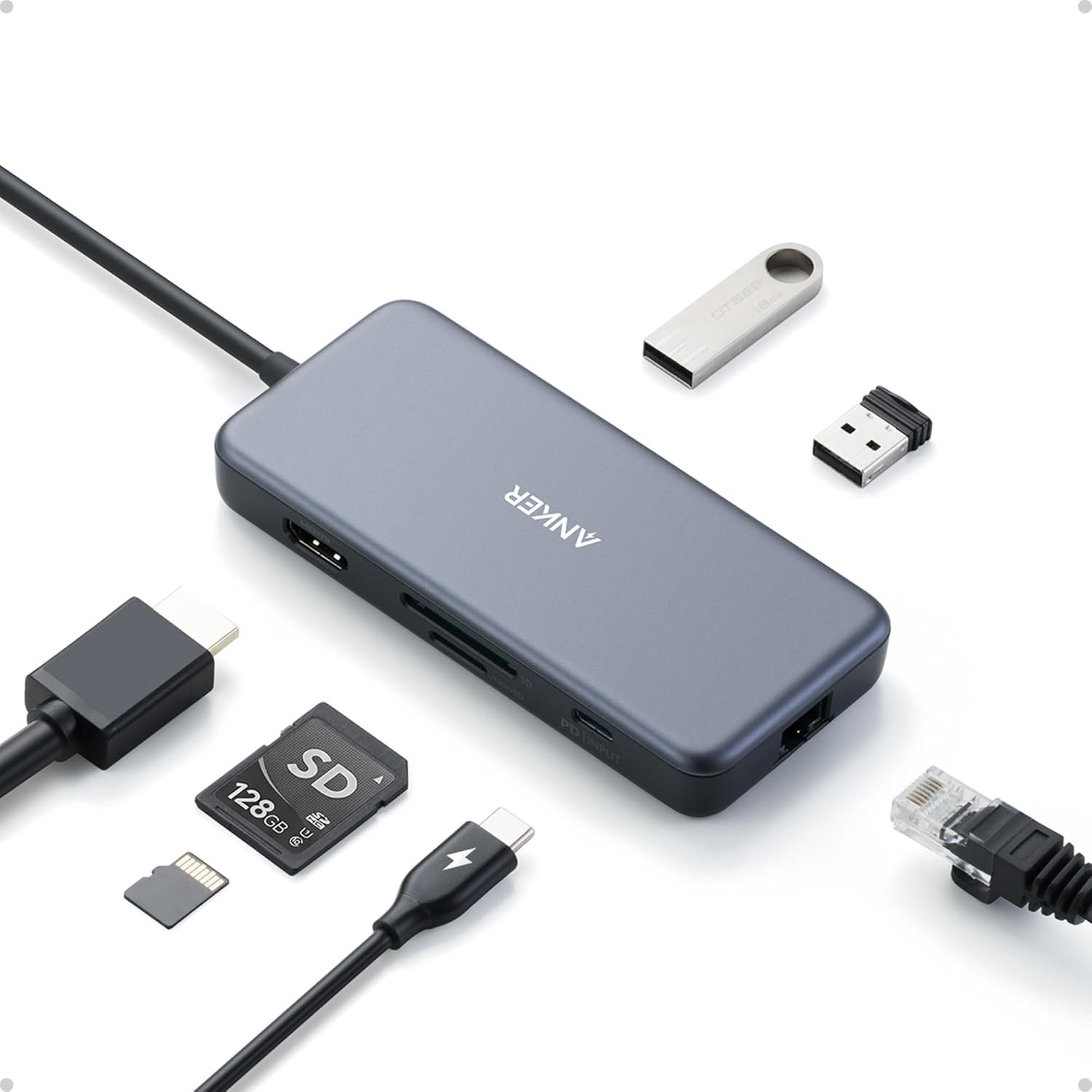 Anker PowerExpand+ 7-in-1 USB-C PD Ethernet Hub (Model: A8352)