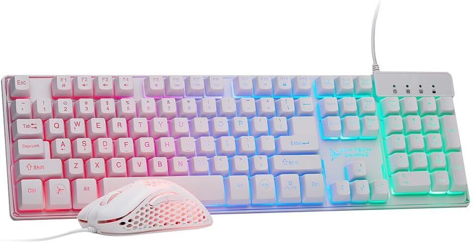 Skytech Gaming Classic RGB Gaming Mouse & Keyboard Combo White