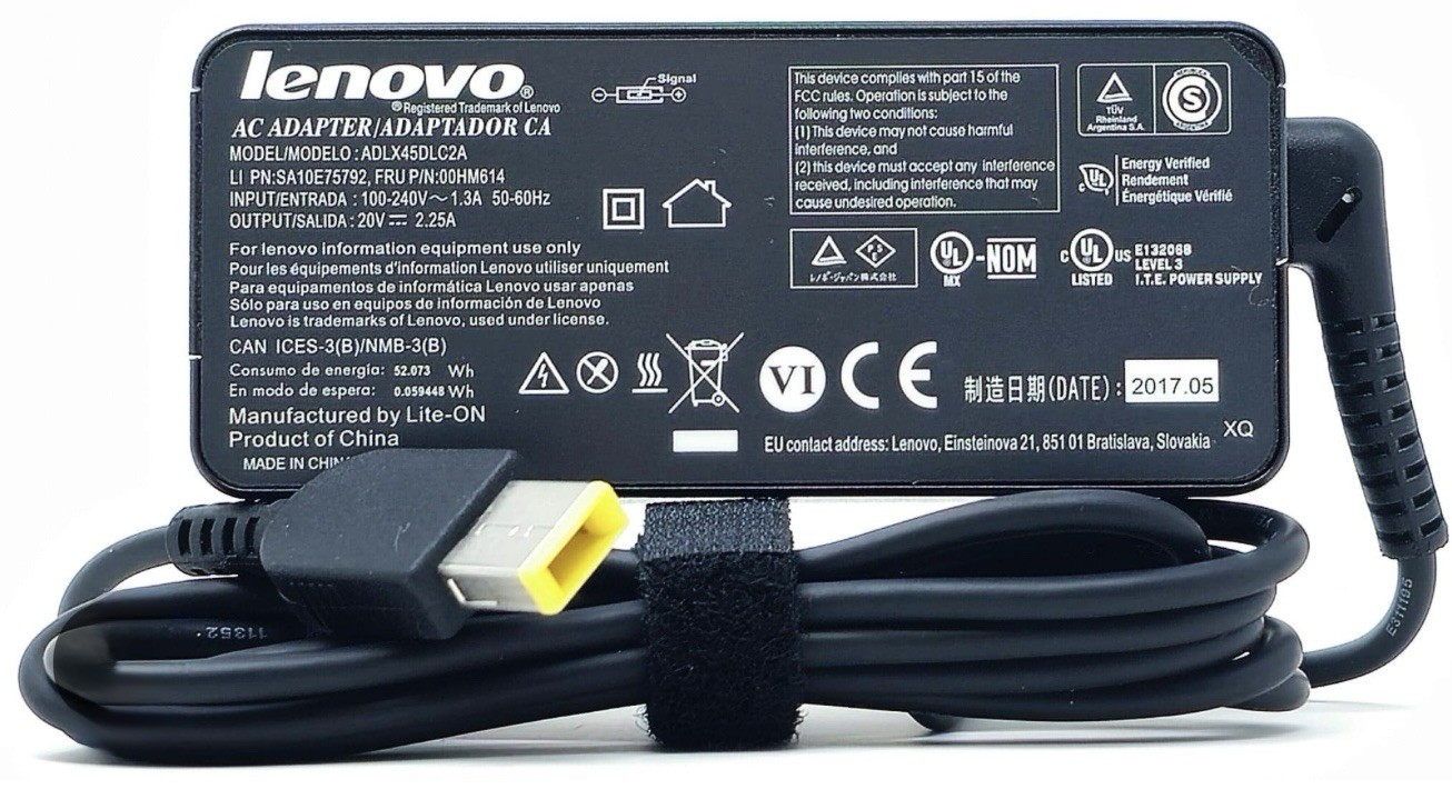 Lot of 50 Genuine ThinkPad 45W Square Tip AC Power Adapter 20V 2.25A ADLX45NCC2A