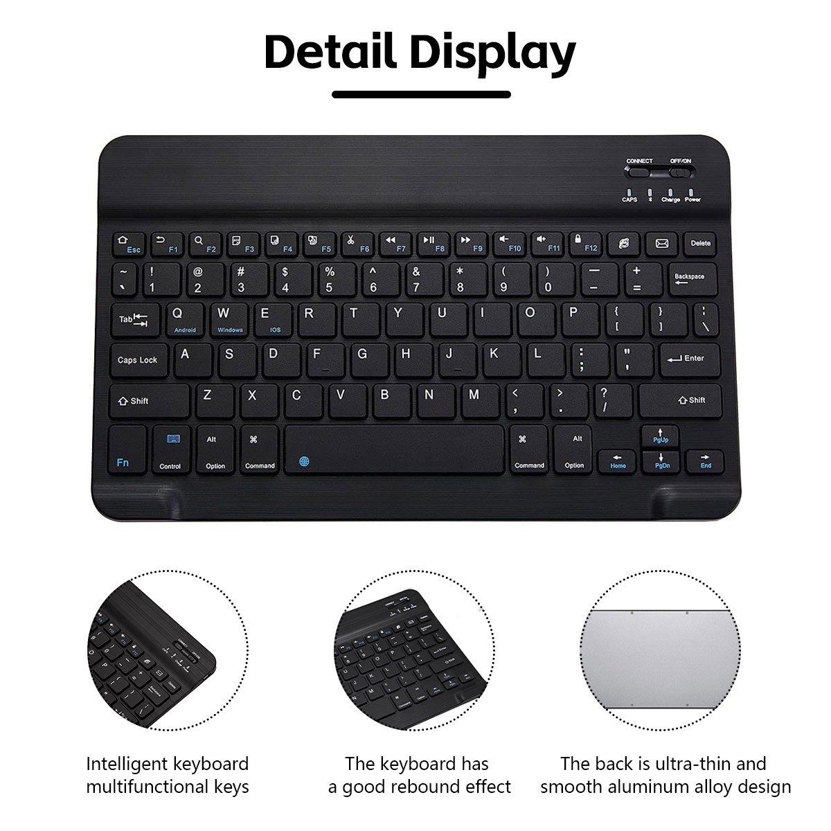 Bluetooth Keyboard & Mouse Combo for iPad iPhone iOS 13/Samsung/Android/Window