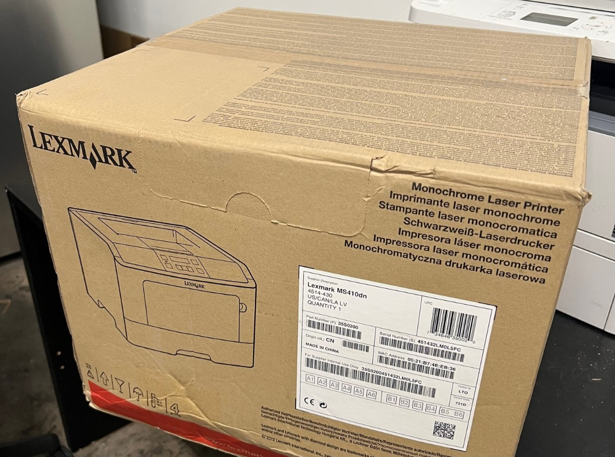 Brand New Lexmark MS410dn Monochrome Laser Printer 35S0200 Sealed Box