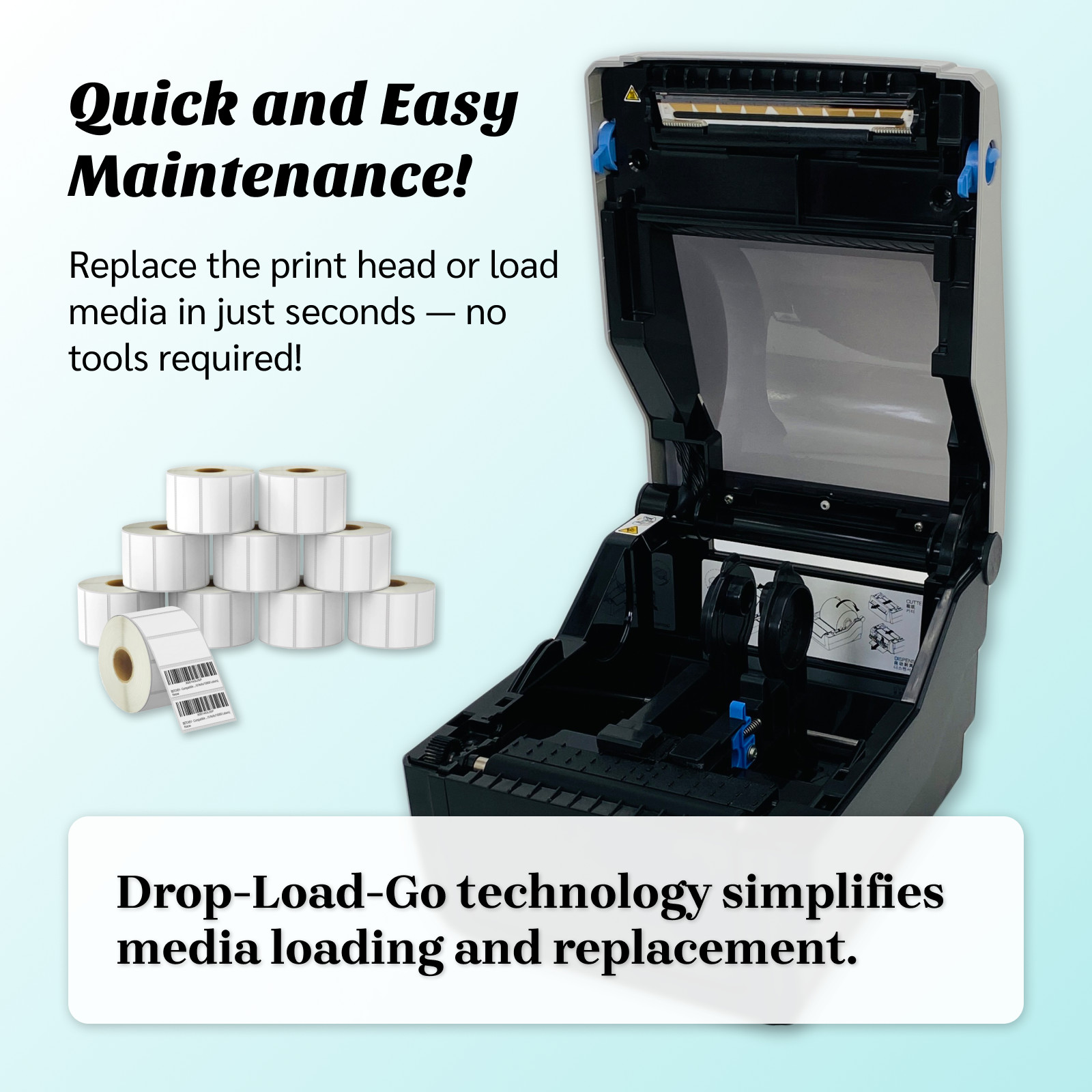 SATO CG412DT Easy-to-Use Direct Thermal 4×6 Home Business Label Printer LAN USB