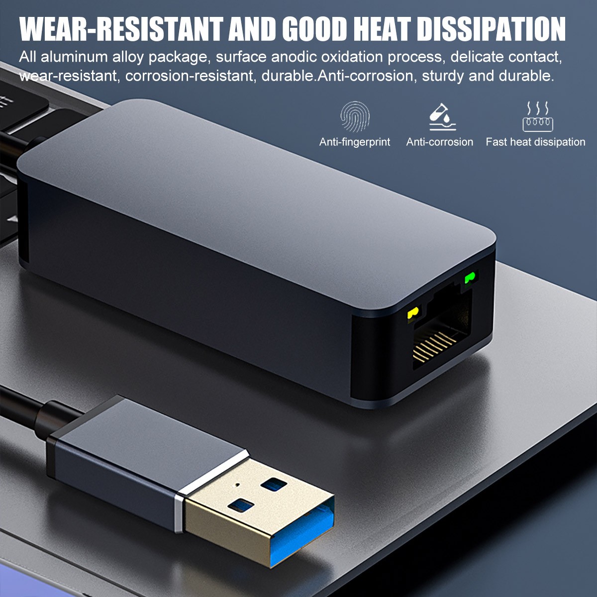 New 2500Mbps USB 3.0 To RJ45 2.5G Ethernet Gigabit Lan Network Adapter Converter