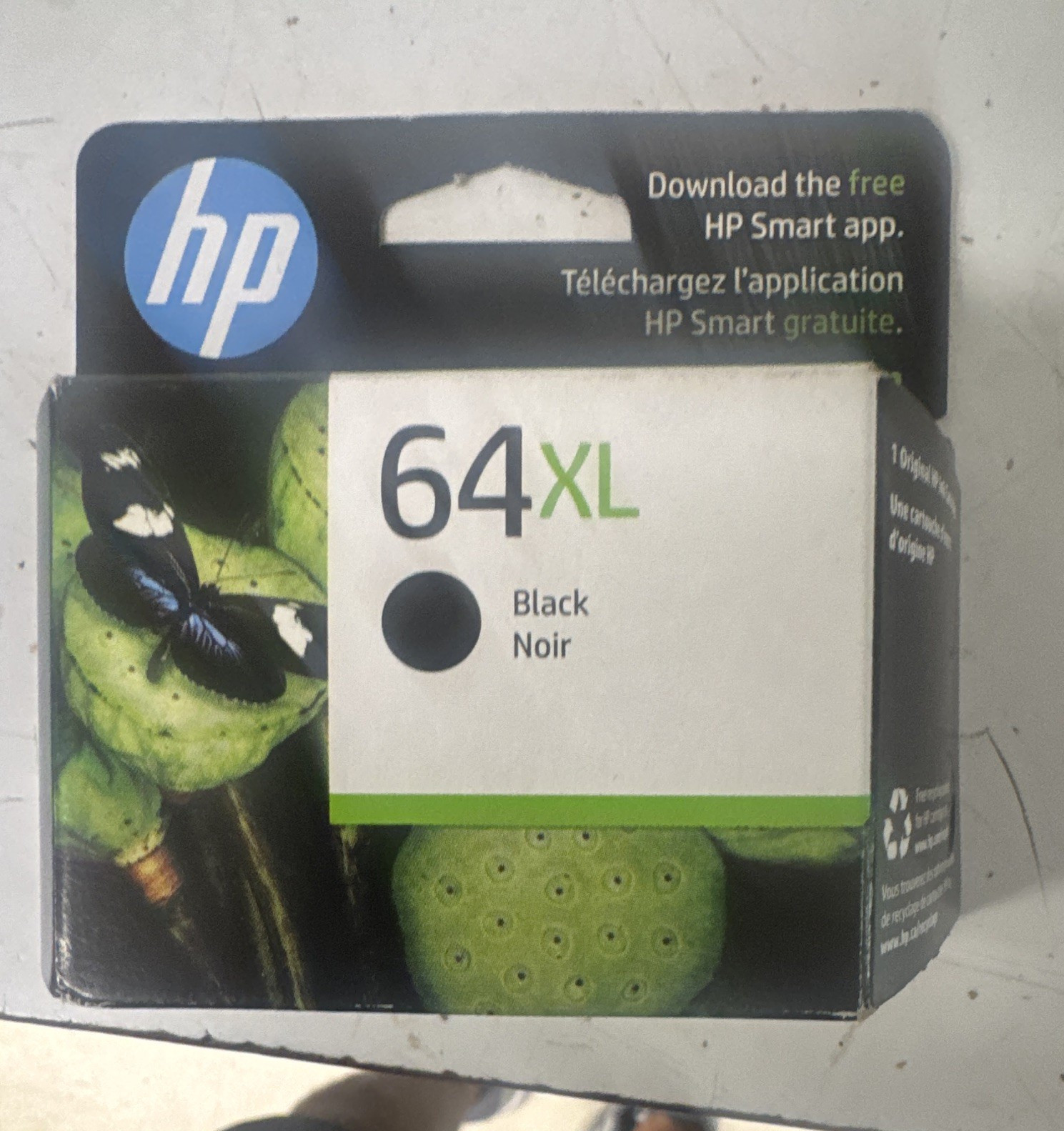 HP Genuine Original 64XL Black Inkjet Ink Cartridge For HP Printers, Model 64XL