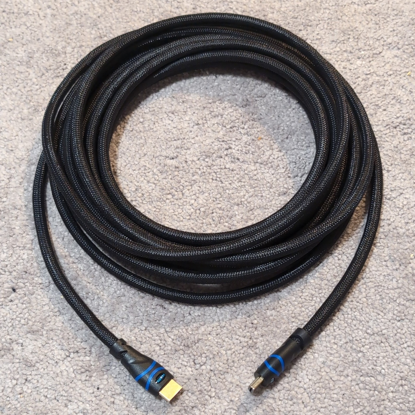 Braided HDMI Cable Black HDMI Standard Male to Male 25 ft 1:1 MPN Unlisted
