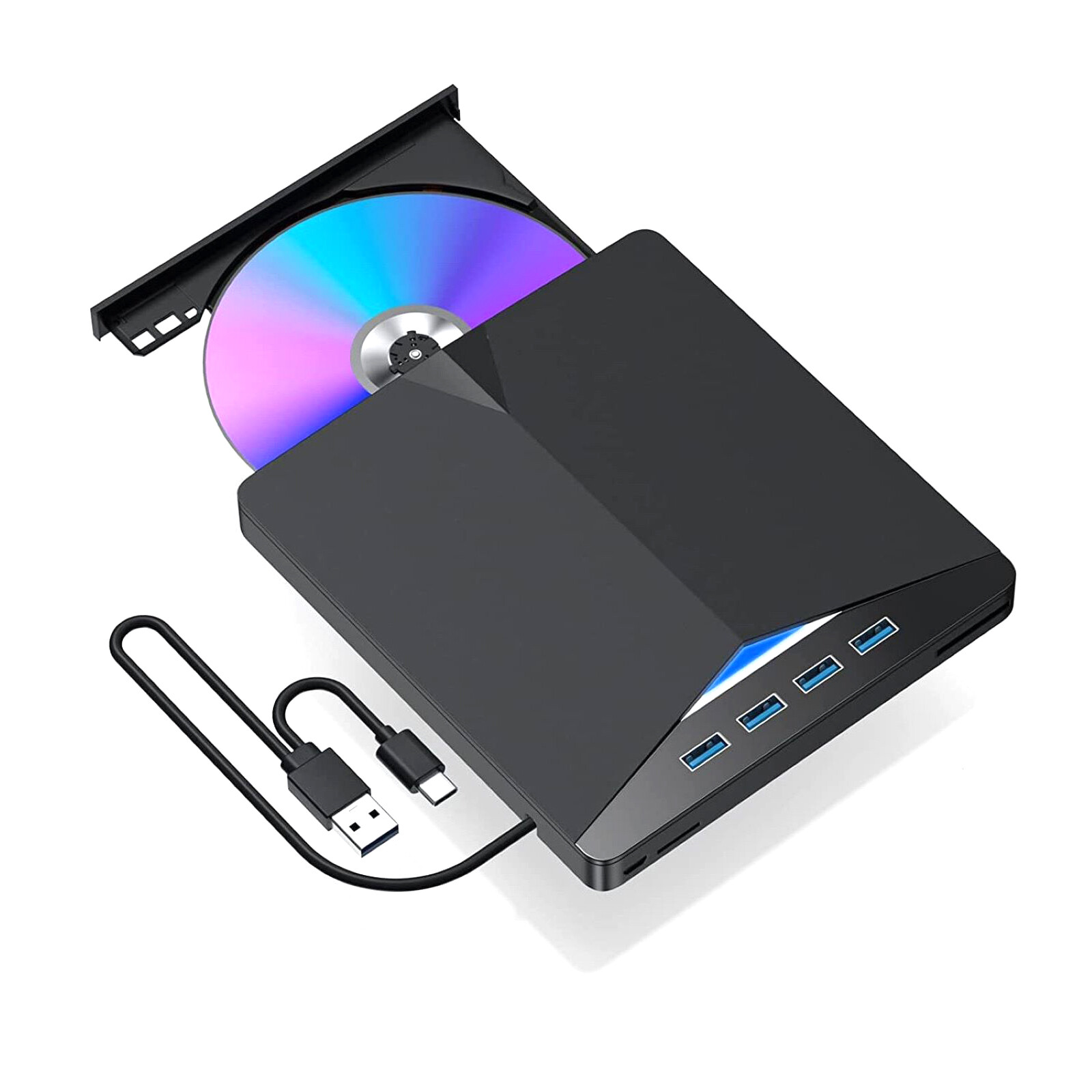 New Plug-and-Play External CD DVD Drive PC Laptop Burner Reader Writer USB 3.0