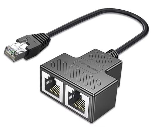 Ethernet Splitter 1 to 2, RJ45 Network Splitter Starlink Ethernet Adapter, LAN