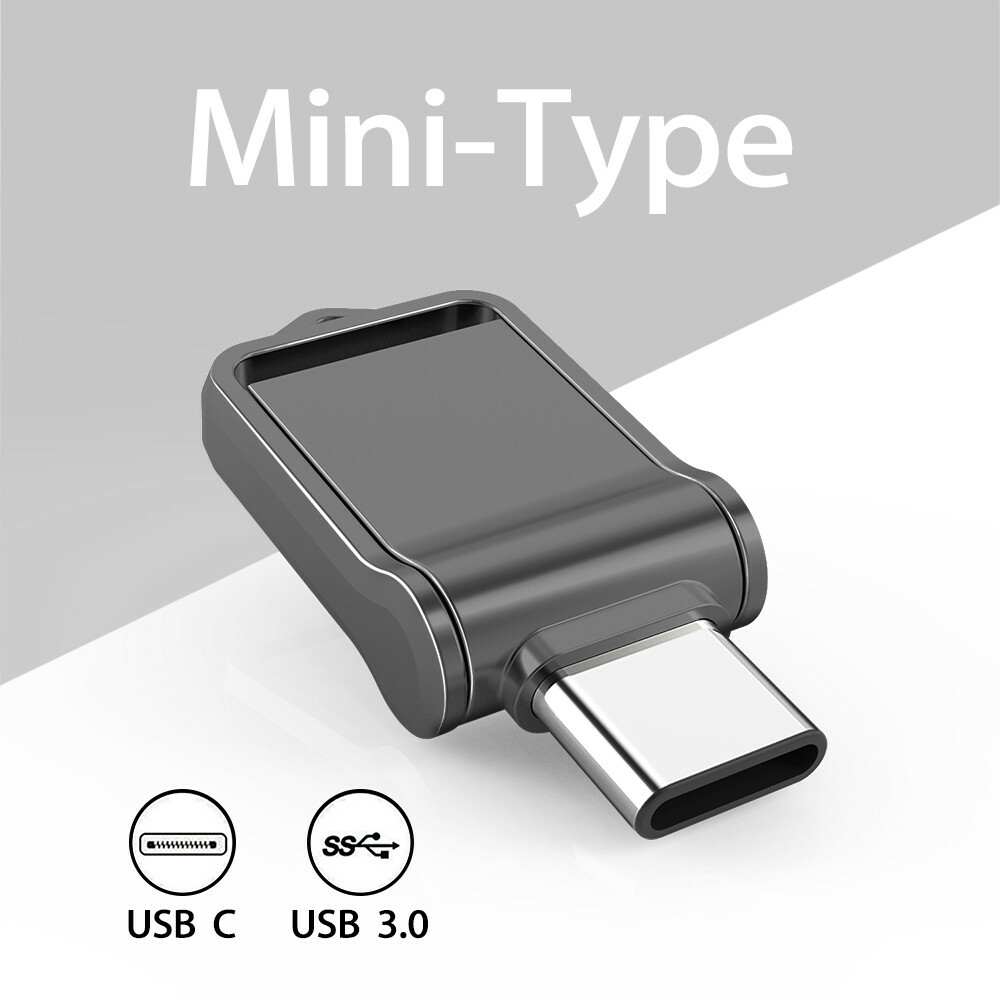 64GB Waterproof Dual Type-C OTG 3.0 USB C Port Flash Drive Mini Memory Stick Lot