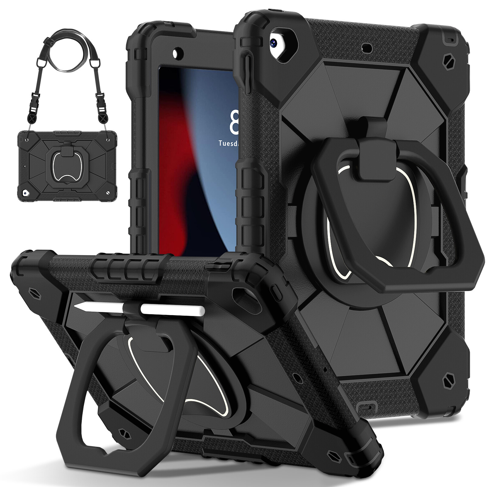 For Apple iPad (A16) 11th Gen 11 inch 2025 Heavy Duty Rugged Stand Case Cover