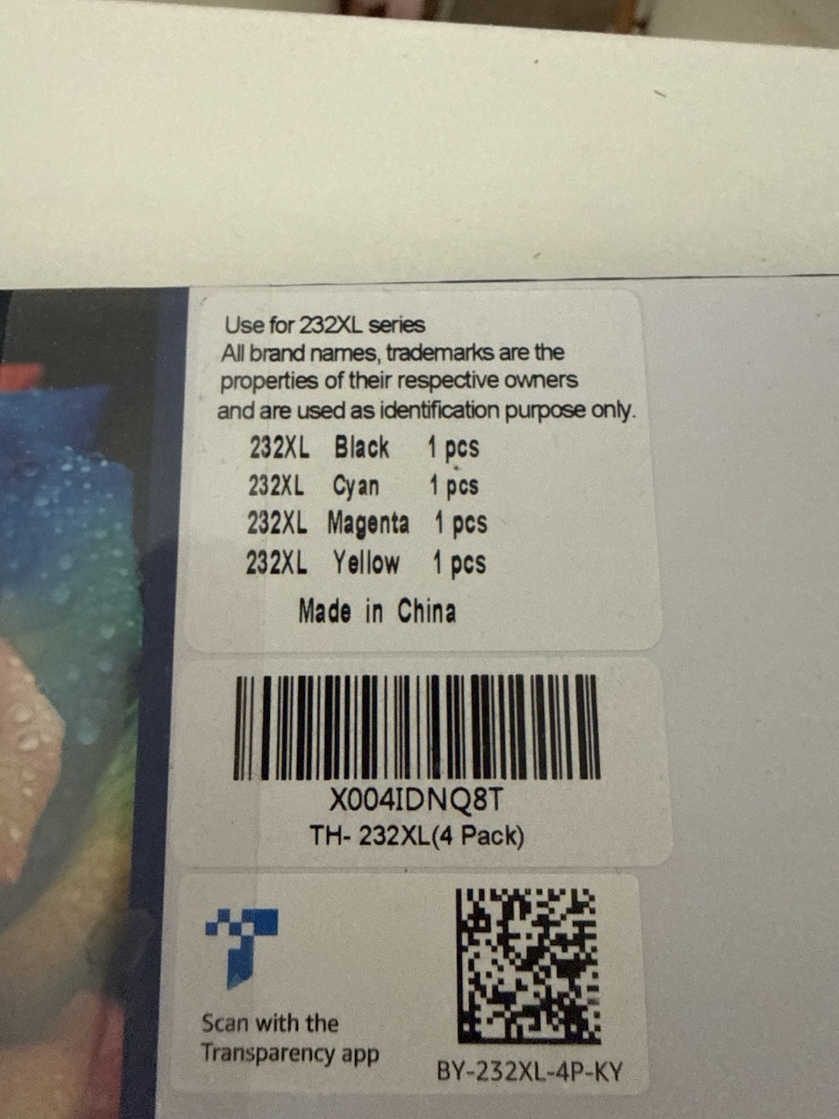 6 Pack 232 XL 232XL Ink Cartridges