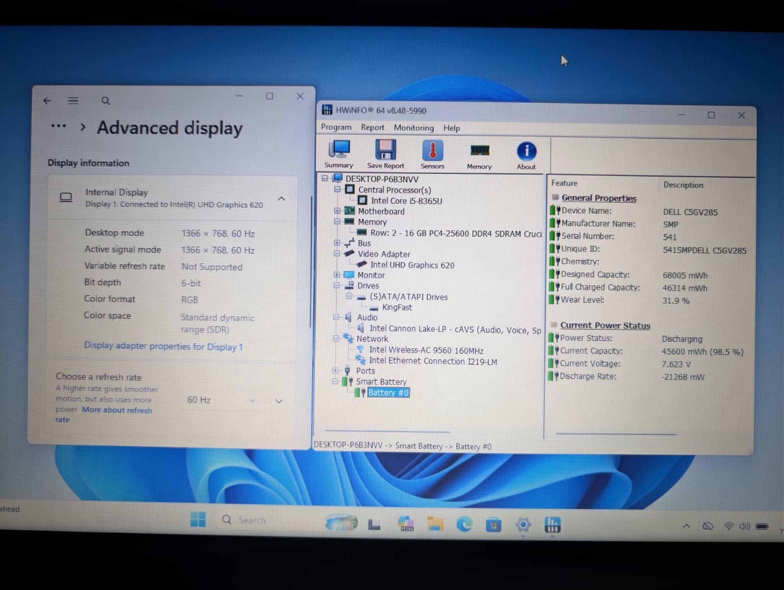 15″ Dell Latitude 5500 | i5 8th 16GB RAM 256GB SSD | HD Backlit Win 11 Pro
