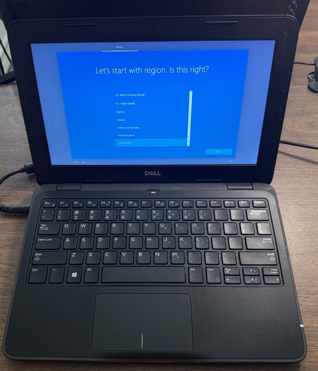 Dell Latitude 3190 Laptop – Used, Intel CPU, 4gb Ram, 62gb HD