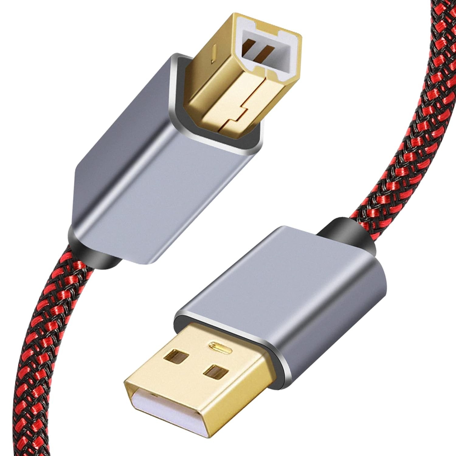 Tiierzon USB Printer Cable – 1.5Ft, Type A Male to B Male, High Speed, 1.5Ft