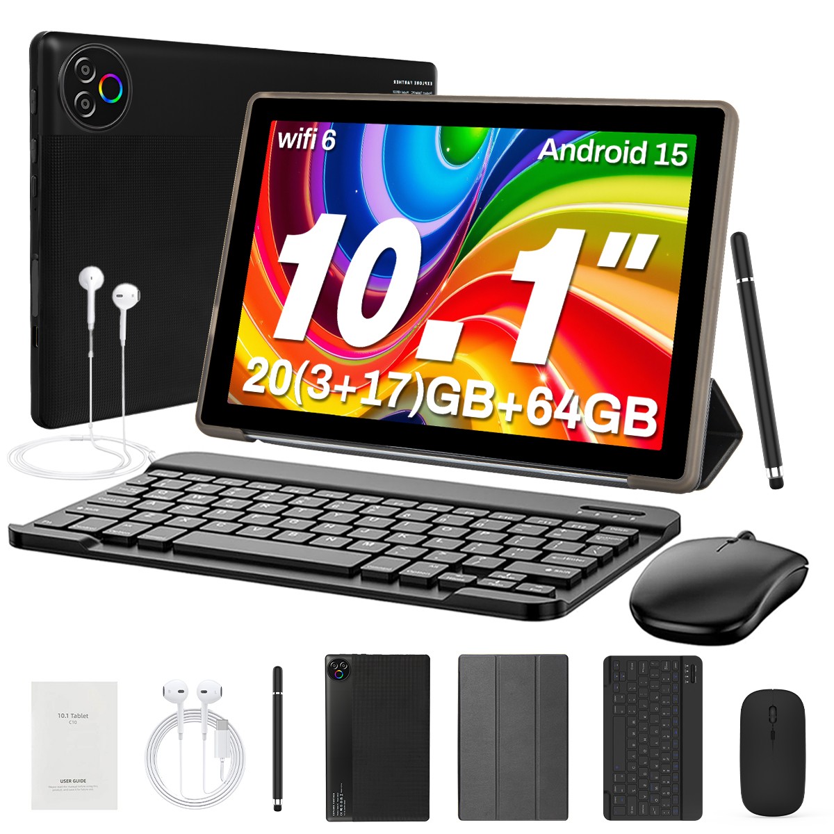 AEEZO KB1001 Android 15 Tablet 16(3+13)GB RAM 64GB ROM 5000mAh Five-Core,10.1 in