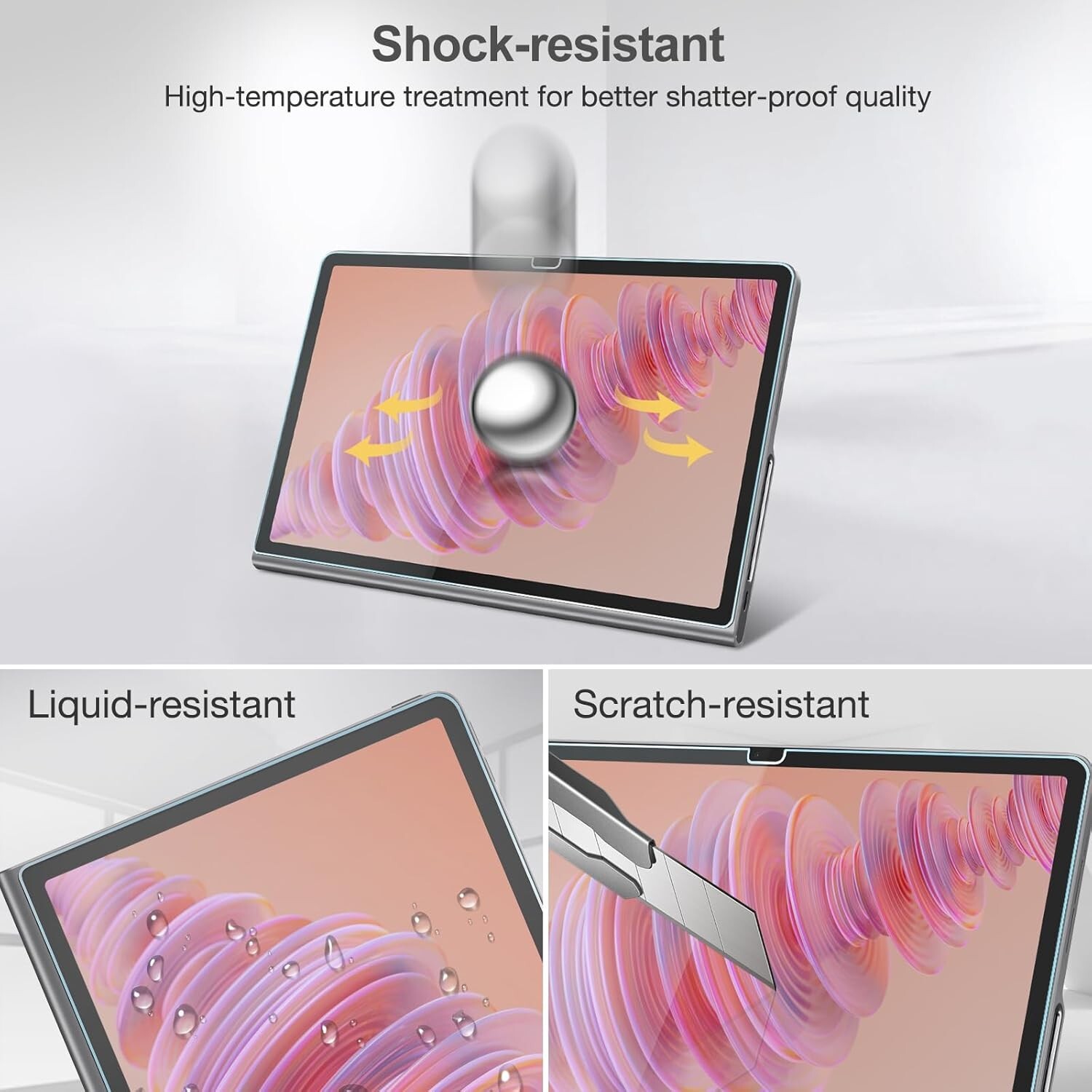 2 Pack Glass Screen protector For Lenovo Tab 13″ 12.7″ 11.5″ 11″ 10″ 9″8″ tablet