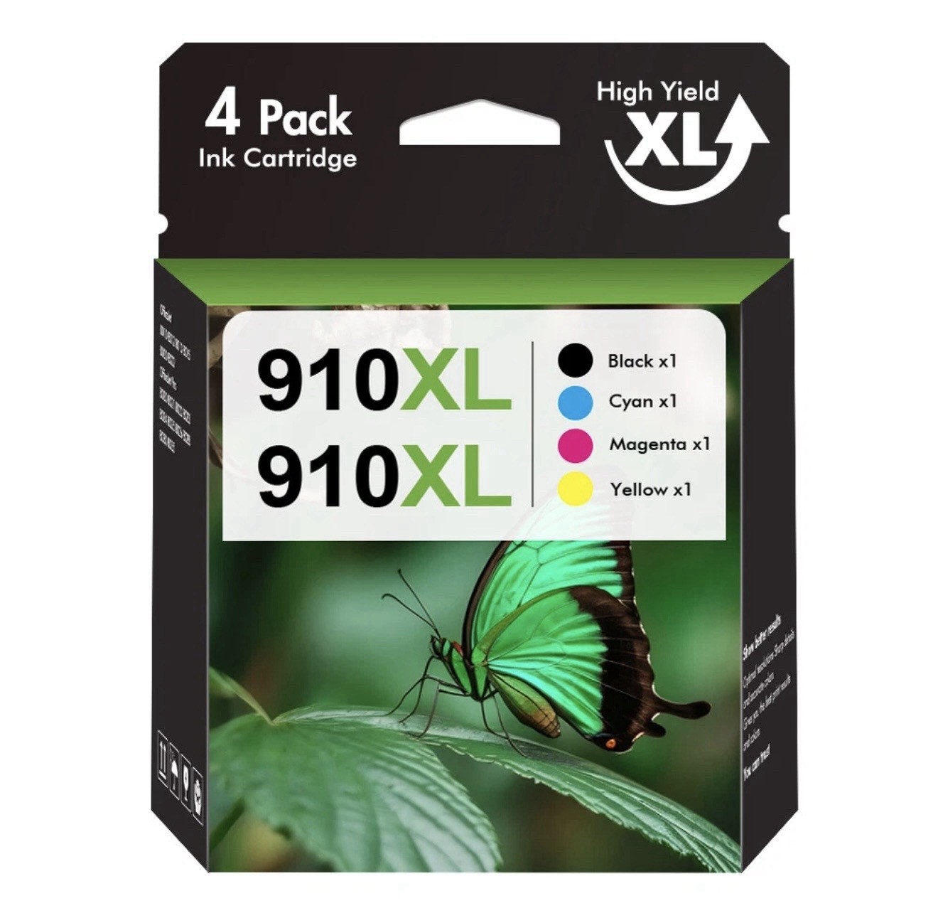4PACK 910XL Ink Combo W/Chip for HP OfficeJet Pro 8010 8015 8020 8022 8025 8028